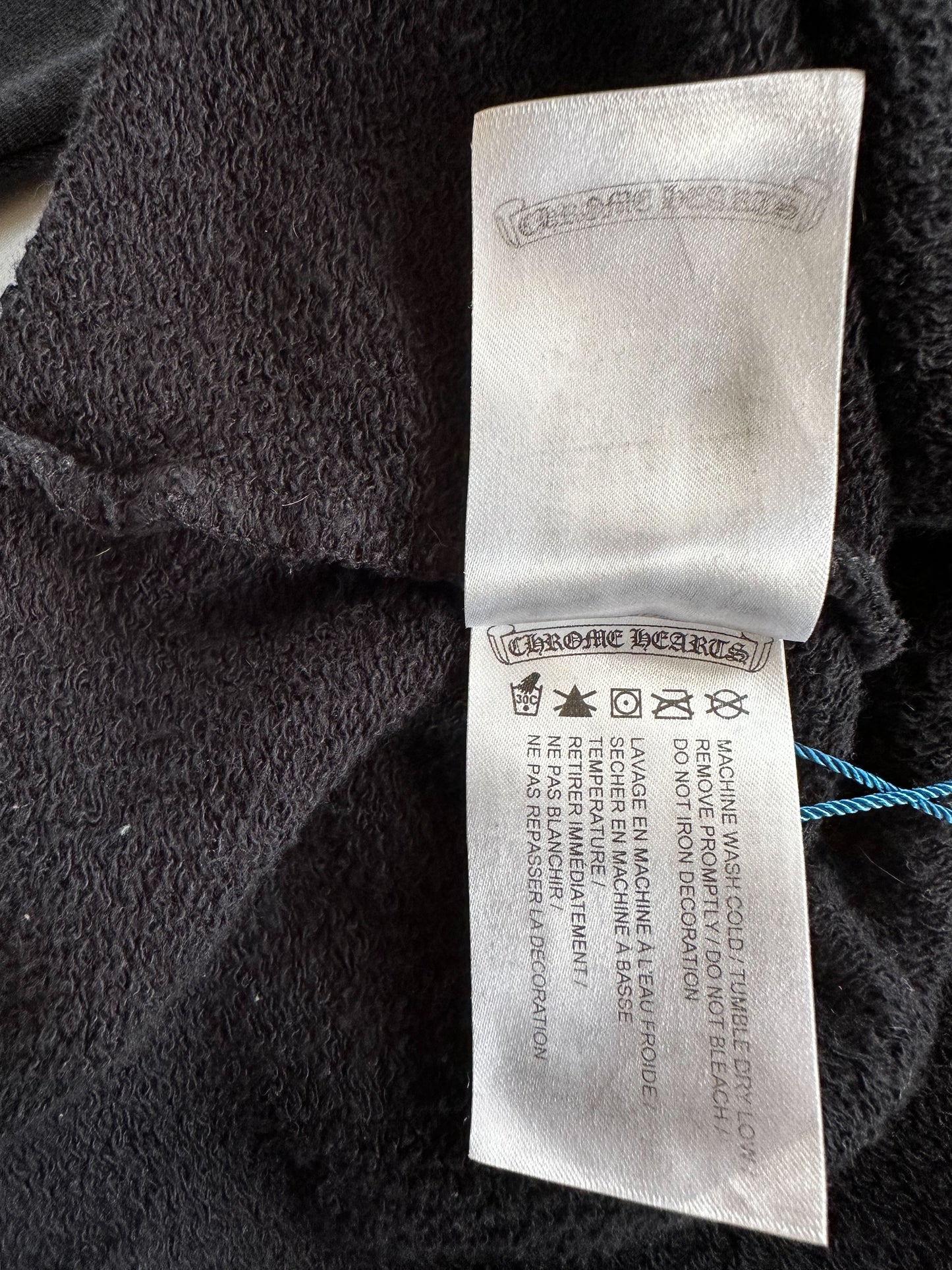 Chrome Hearts Black USA Flag Scroll Logo Hoodie