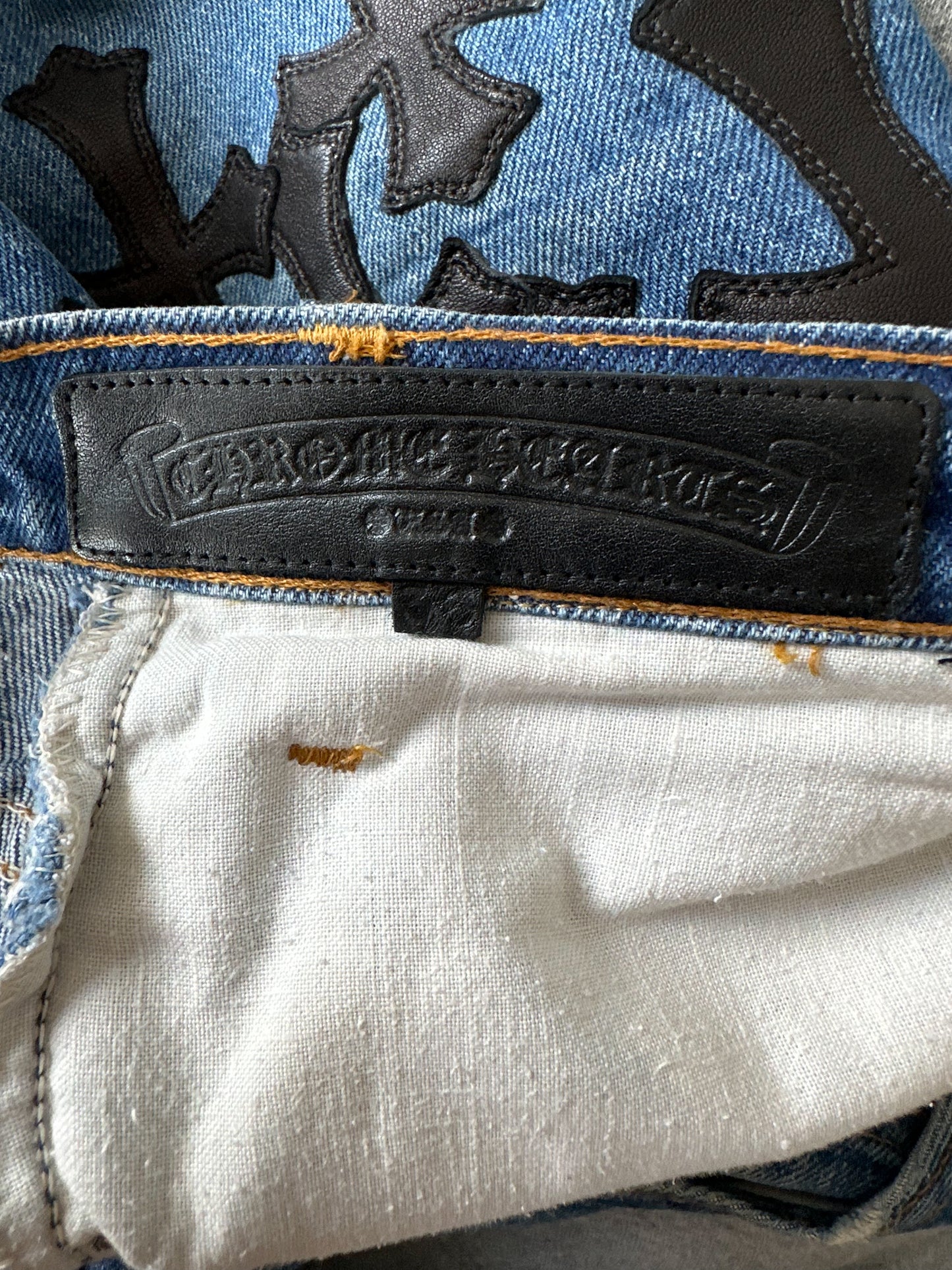 Chrome Hearts Levis Blue Cross Patch Jeans