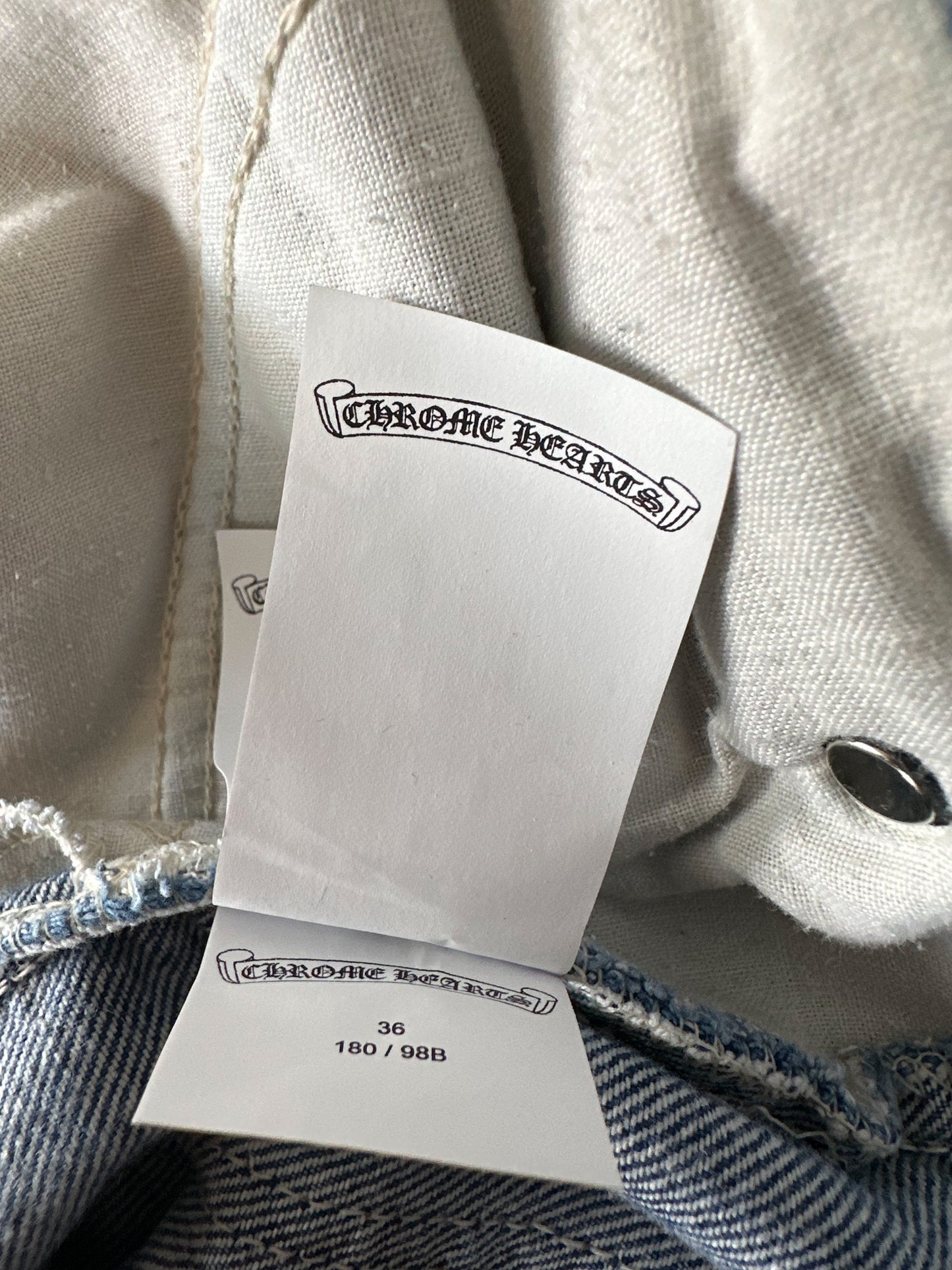 Chrome Hearts Levis Blue Cross Patch Jeans