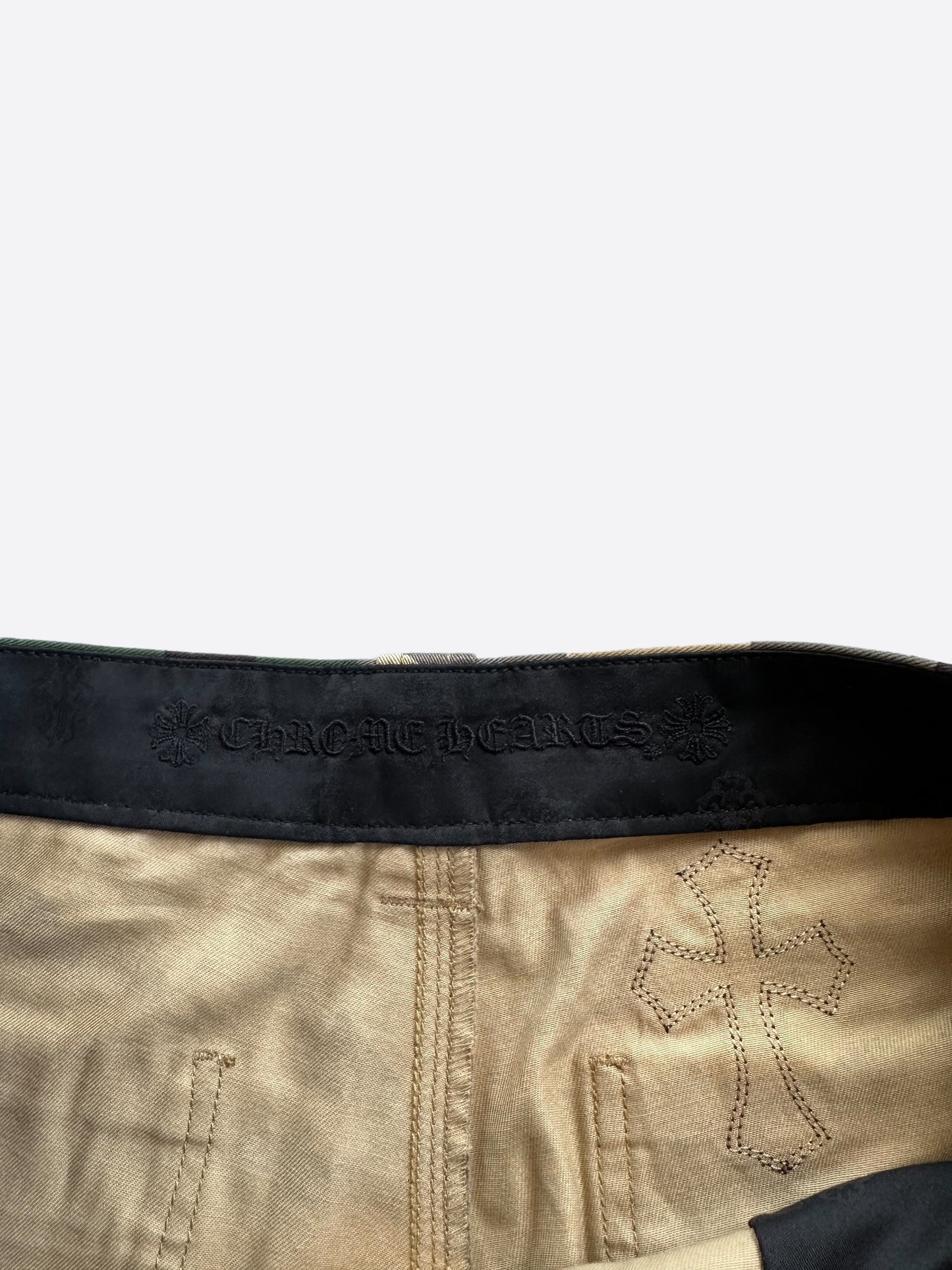 Chrome Hearts Camouflage Sex Records Cross Patch Carpenter Shorts