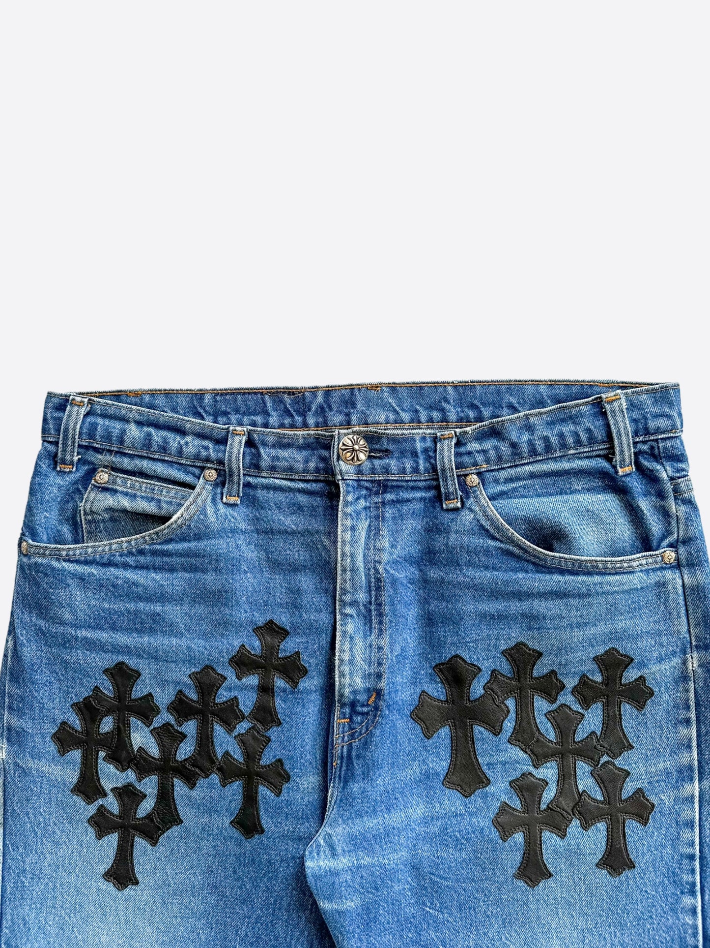 Chrome Hearts Levis Blue Cross Patch Jeans