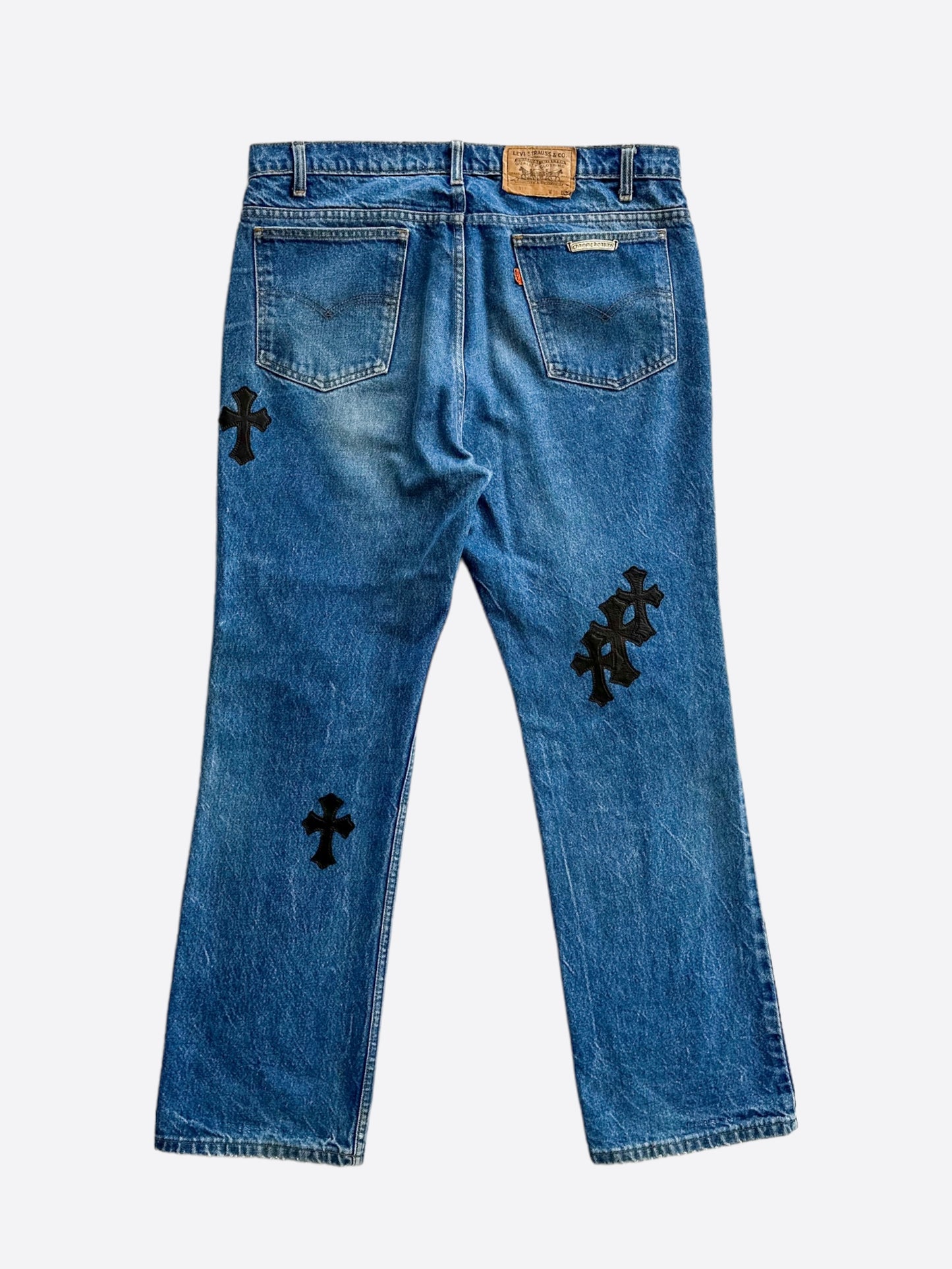 Chrome Hearts Levis Blue Cross Patch Jeans