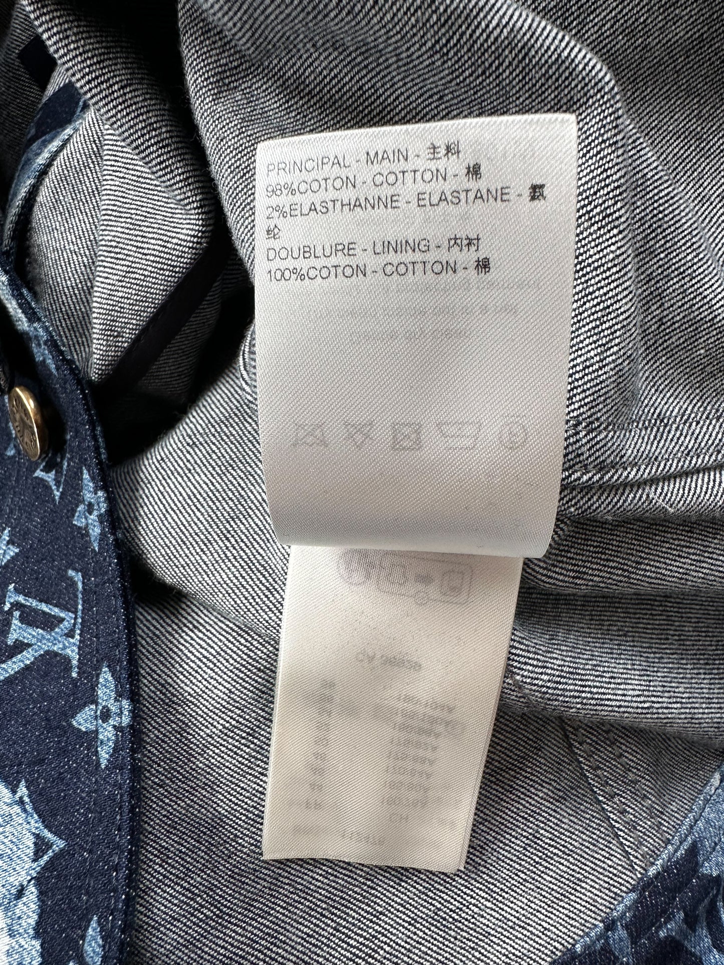 Louis Vuitton Blue Floral Monogram Denim Jacket