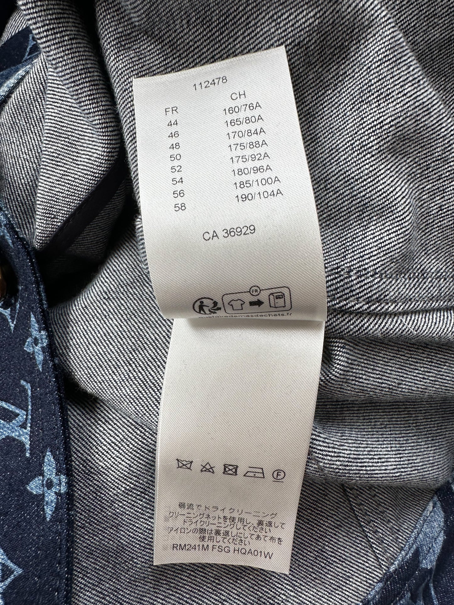 Louis Vuitton Blue Floral Monogram Denim Jacket