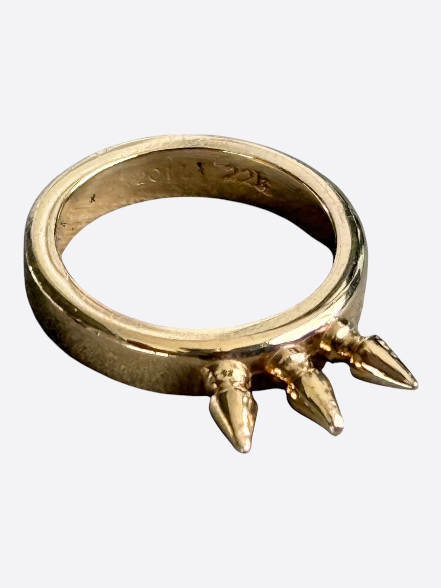 Chrome Hearts 22K Baby Bell 3 Spikes Ring