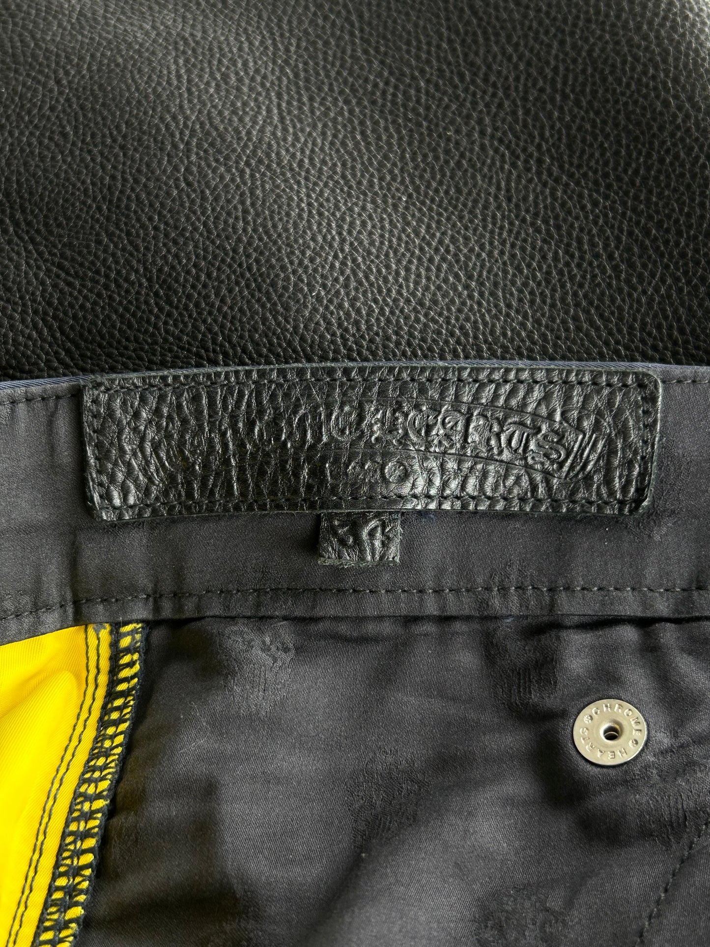 Chrome Hearts Navy Nylon & Leather Carpenter Pants