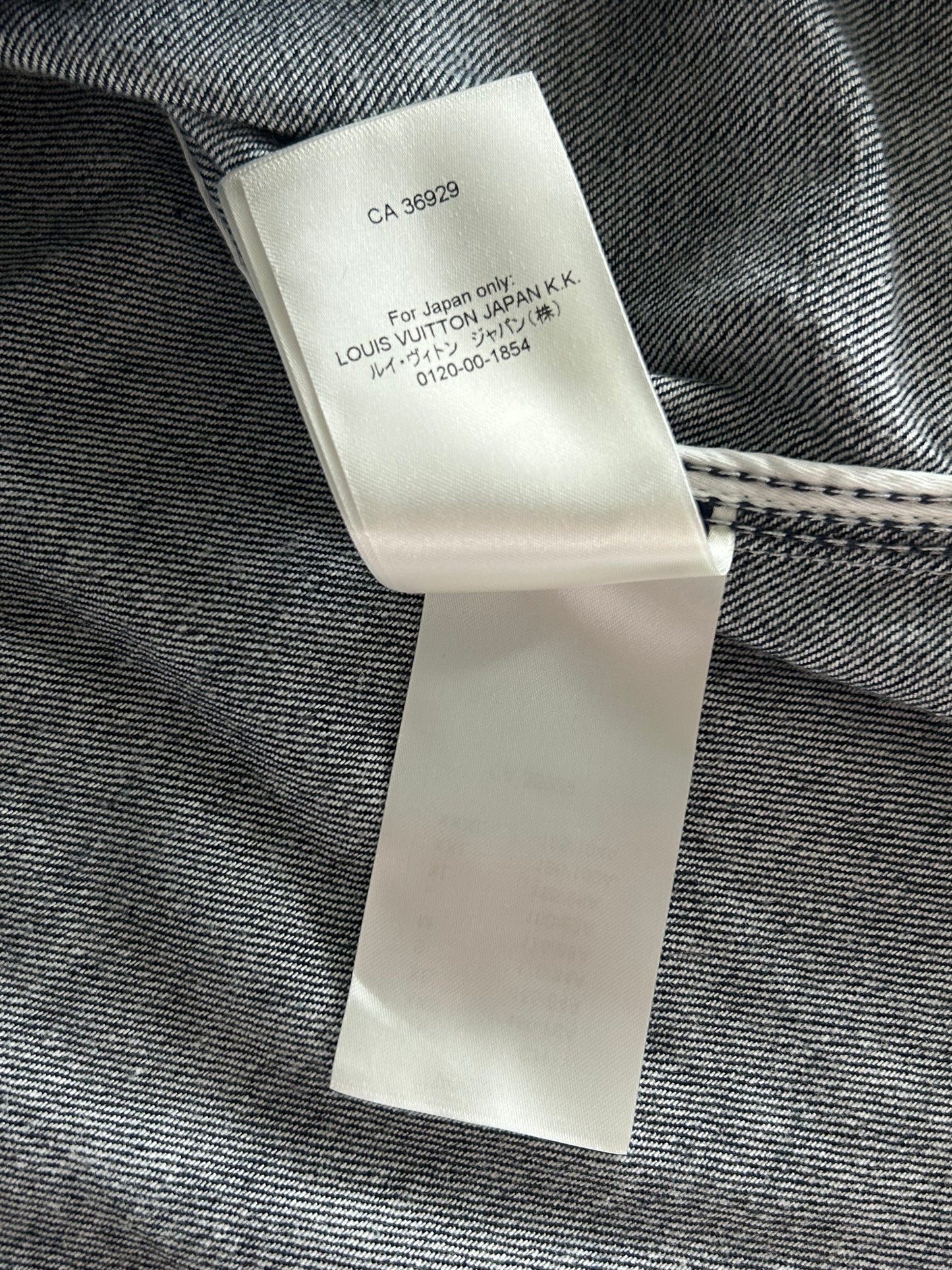 Louis Vuitton Blue Bleached Bandana Denim Button Up Shirt