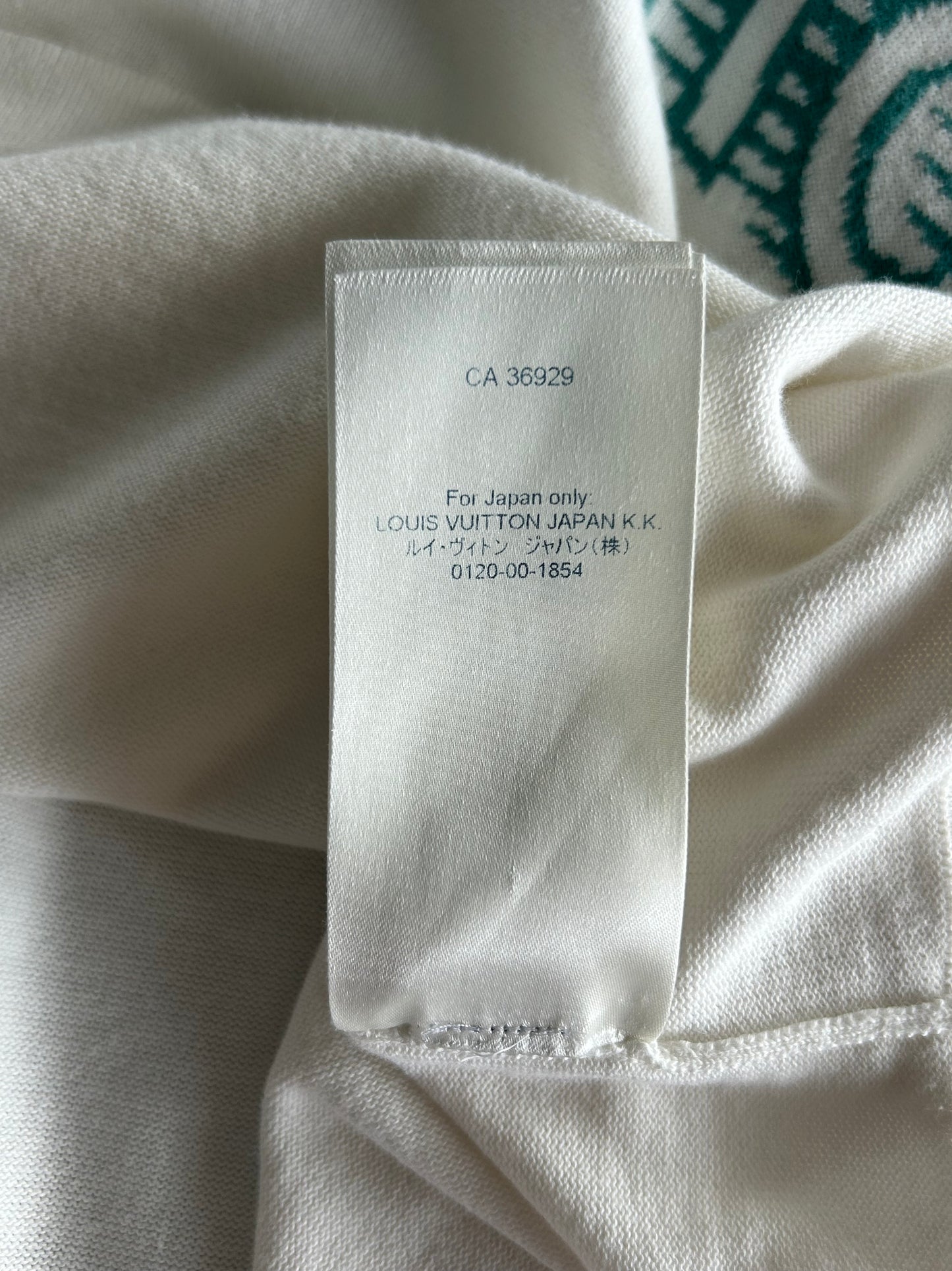 Louis Vuitton White & Green Maison Intarsia T-Shirt