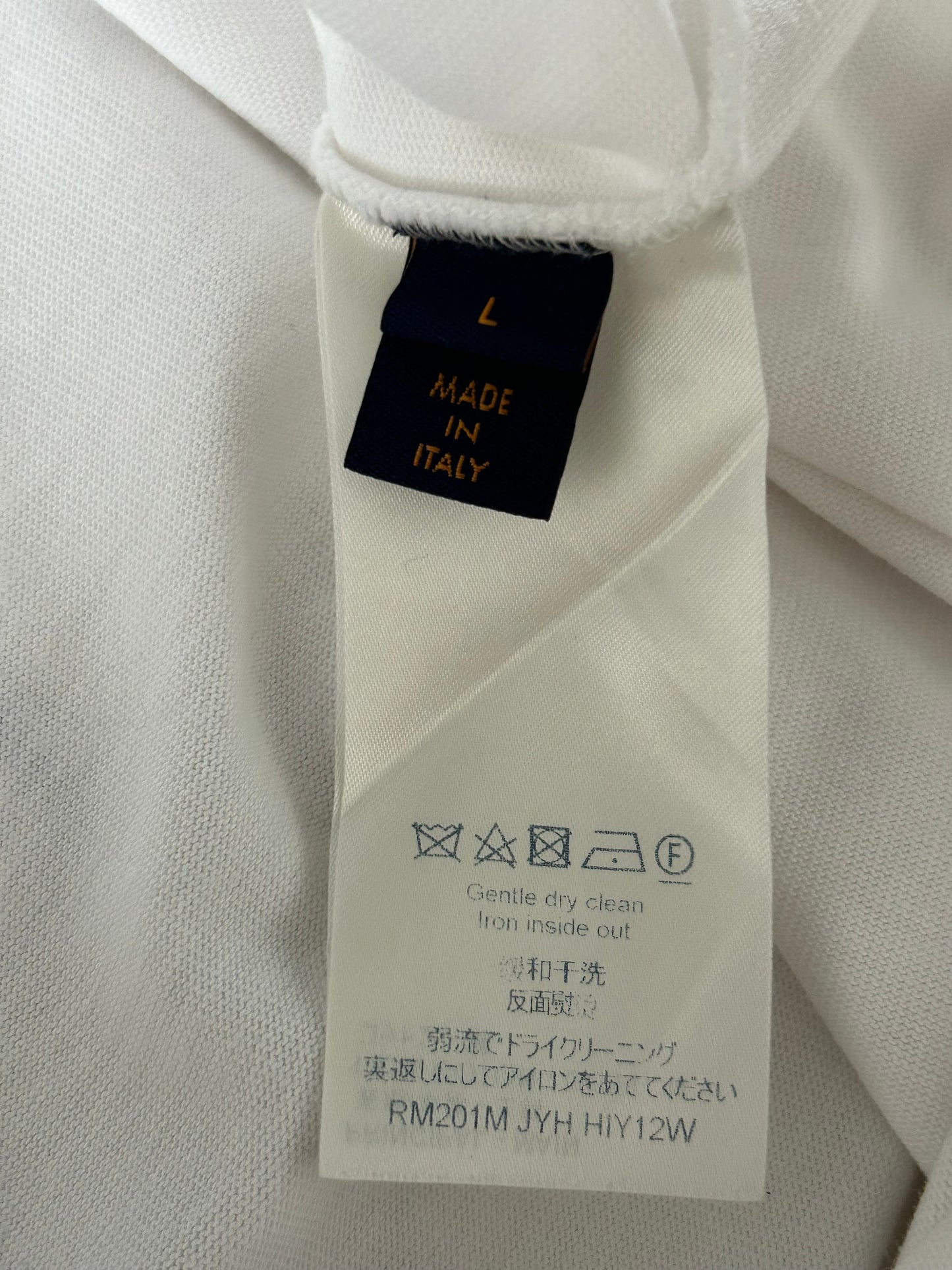 Louis Vuitton White & Black Pendant Logo T-Shirt