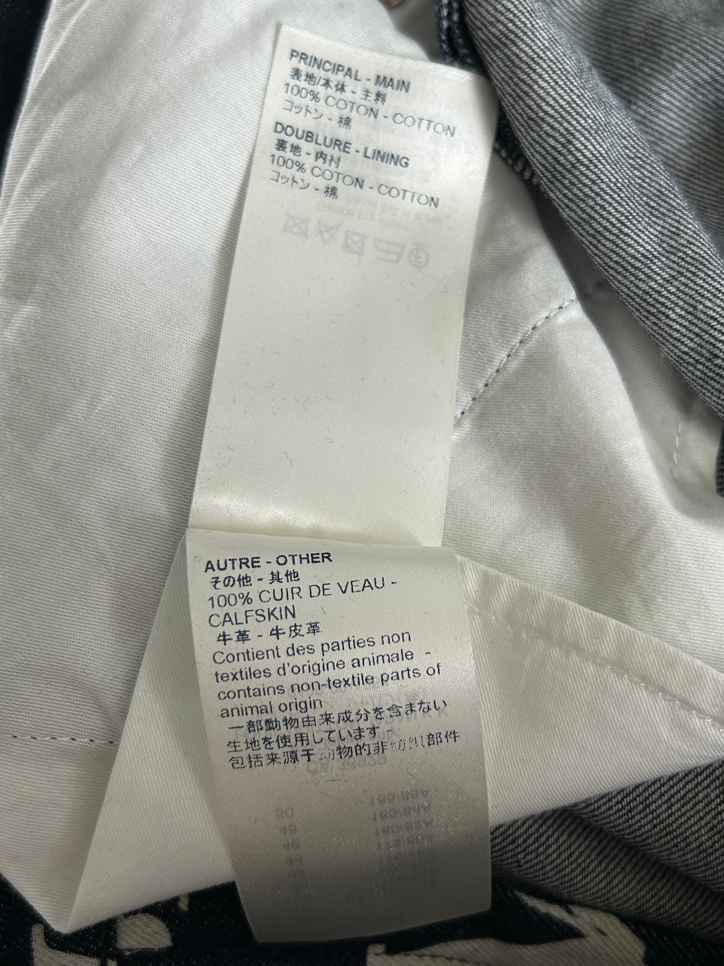 Louis Vuitton Navy & White Leaf Jeans