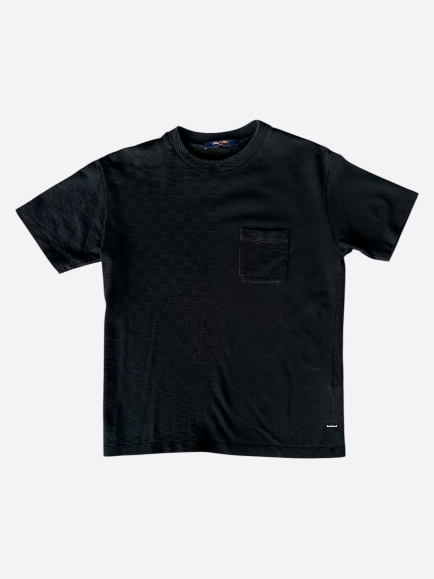 Louis Vuitton Black Half Damier Pocket T-Shirt