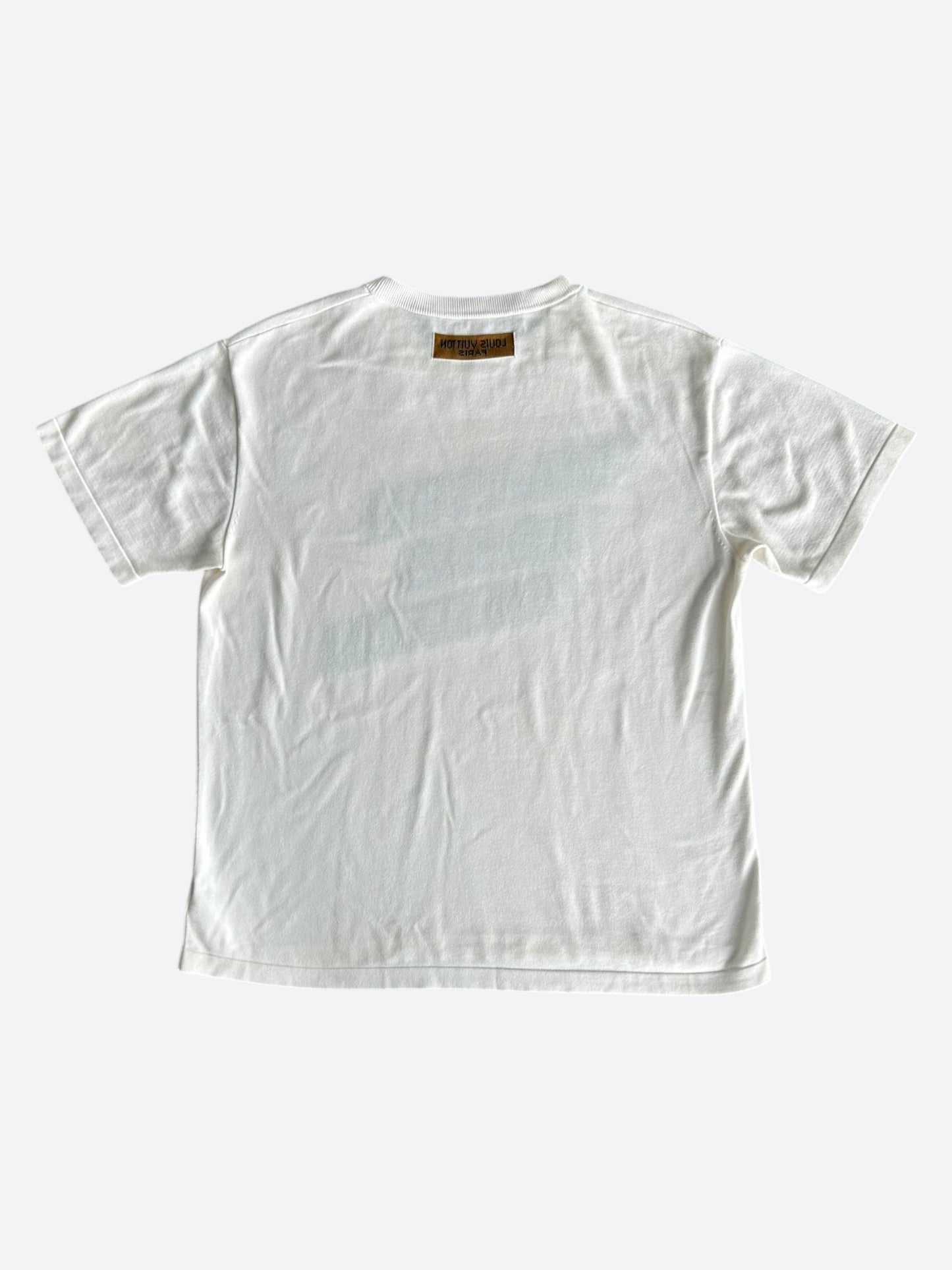 Louis Vuitton White & Green Maison Intarsia T-Shirt