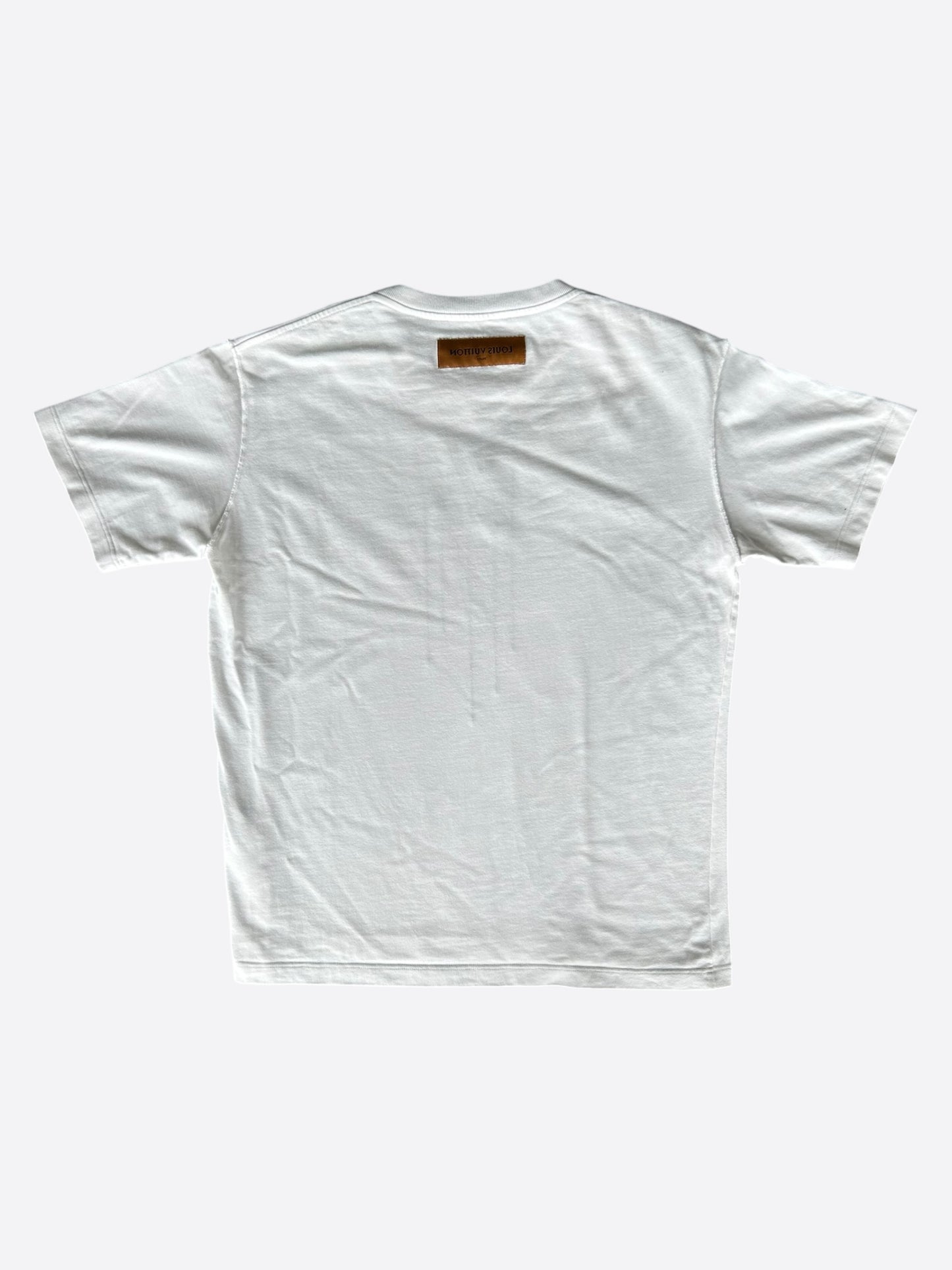 Louis Vuitton White & Black Pendant Logo T-Shirt