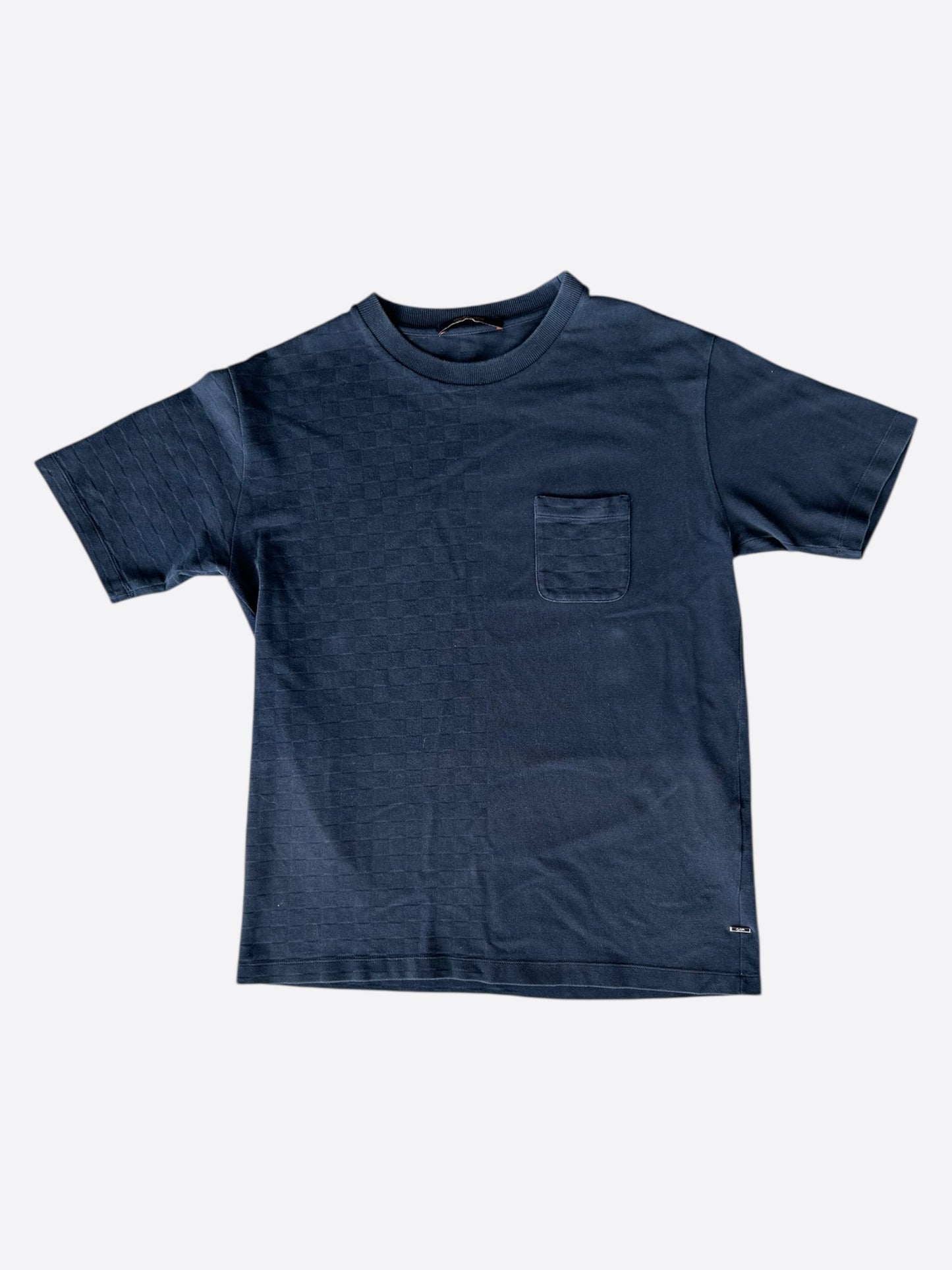 Louis Vuitton Navy Half Damier Pocket T-Shirt