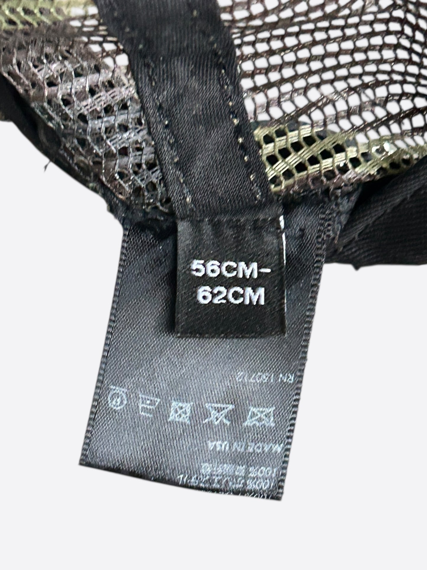 Amiri Camouflage & Orange Stencil Logo Trucker Hat