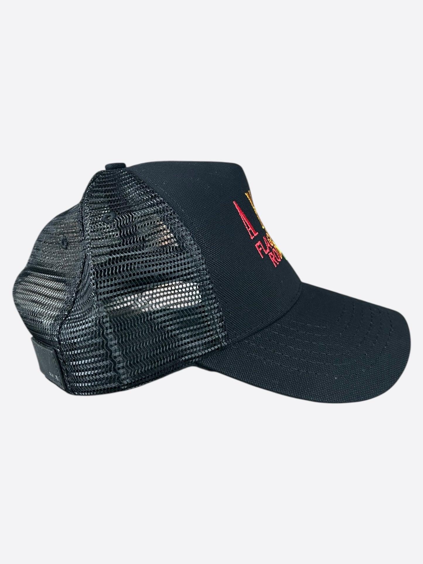 Amiri Black Rainbow Beverly Hills Logo Trucker Hat