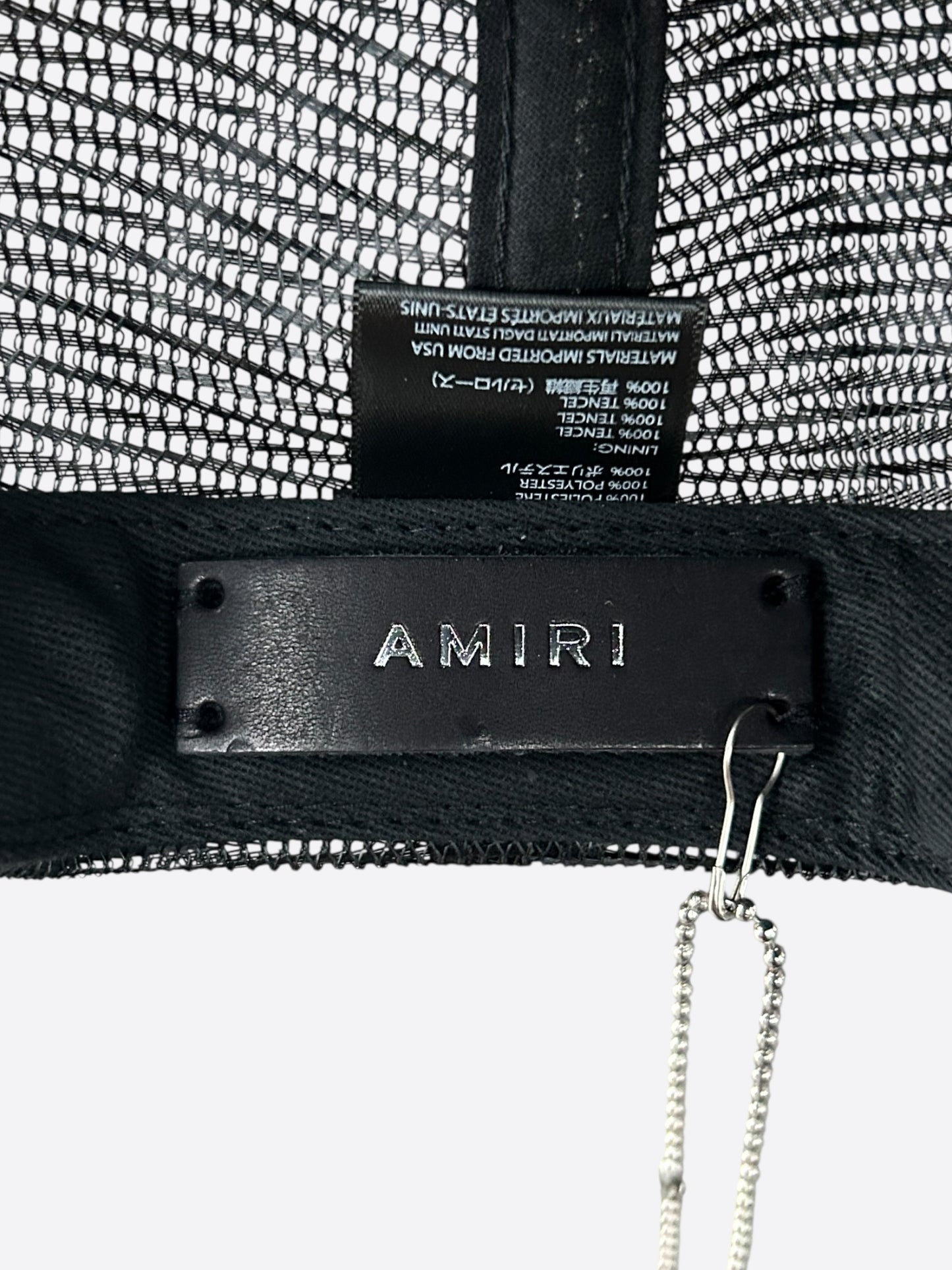 Amiri Black Rainbow Beverly Hills Logo Trucker Hat