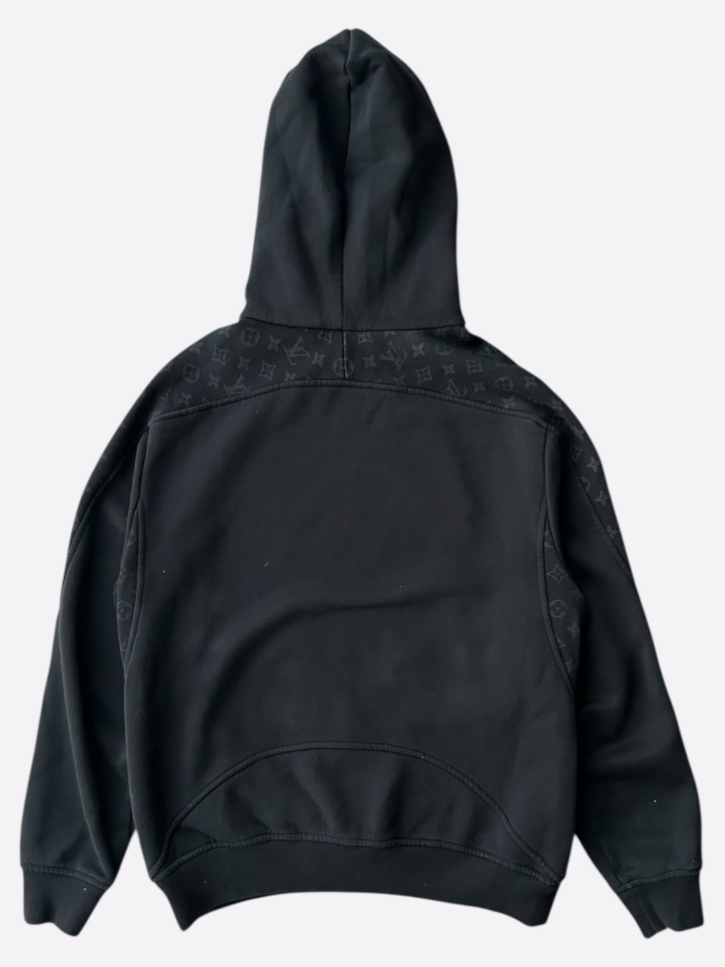 Louis Vuitton Black Circle Cut Monogram Hoodie