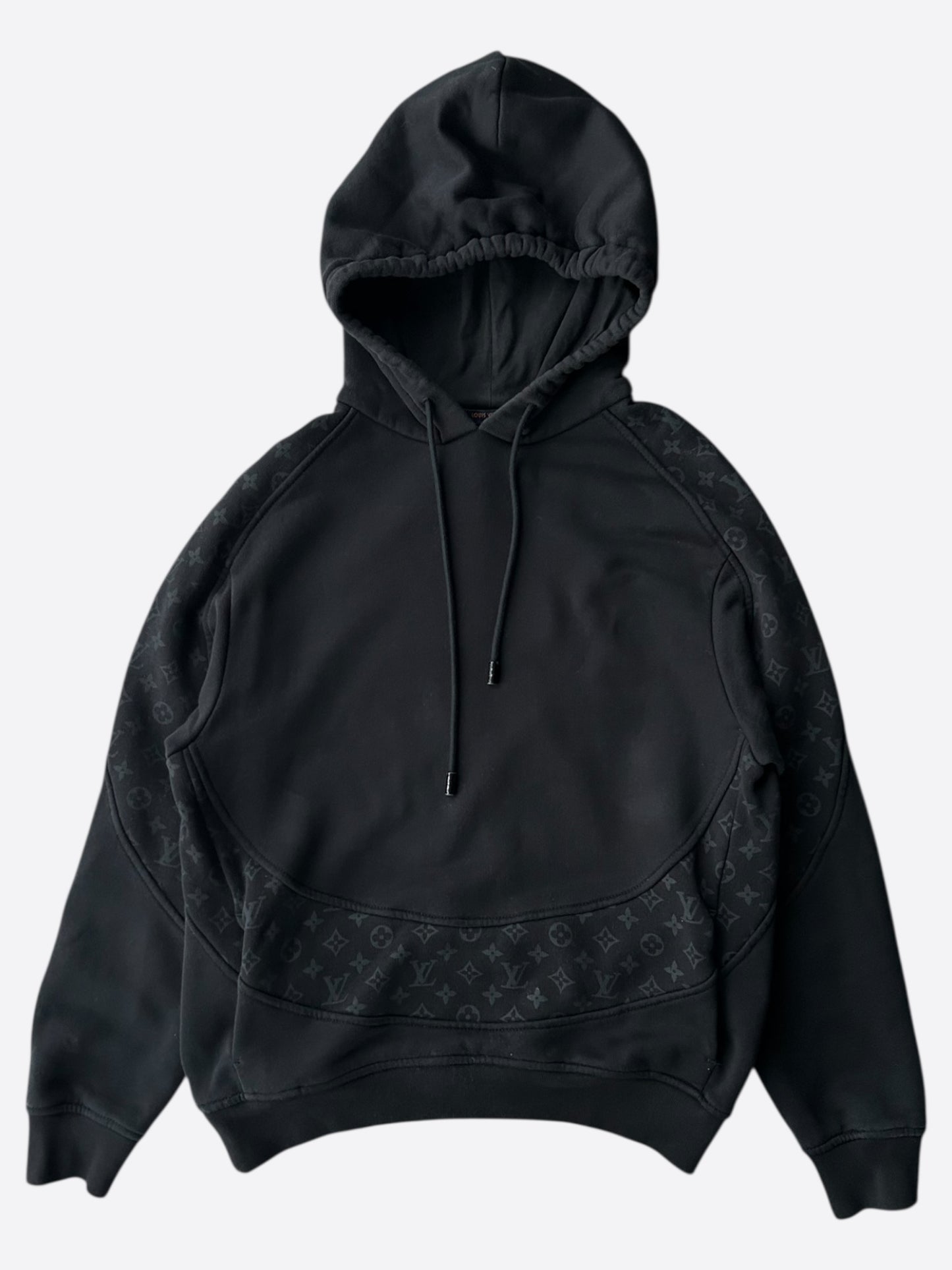 Louis Vuitton Black Circle Cut Monogram Hoodie