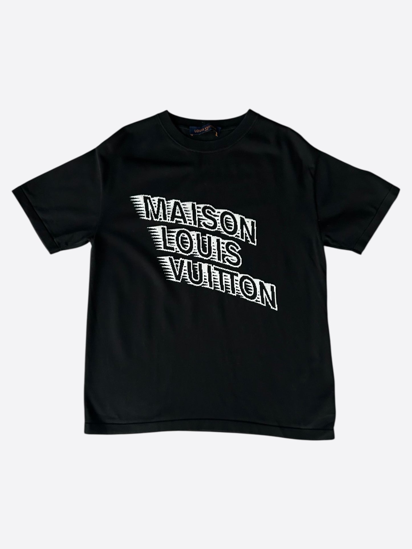 Louis Vuitton Black & White Maison Intarsia T-Shirt