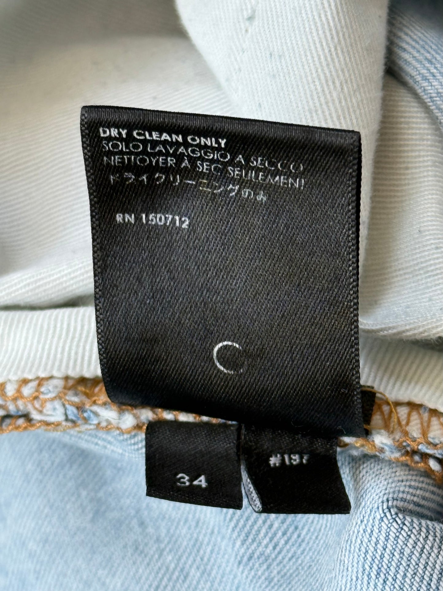 Amiri Light Indigo & Watercolor Patch MX1 Jeans