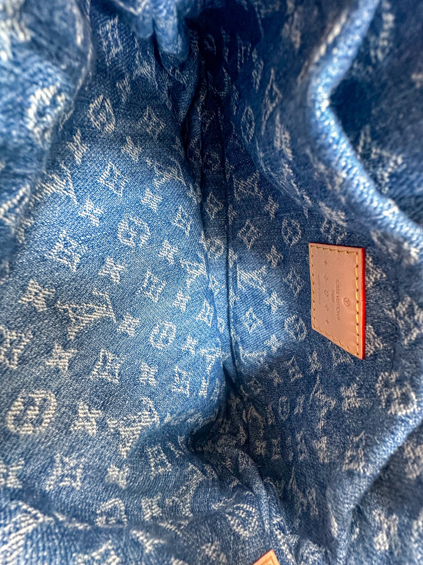 Louis Vuitton Blue Denim Monogram Sunset Bag