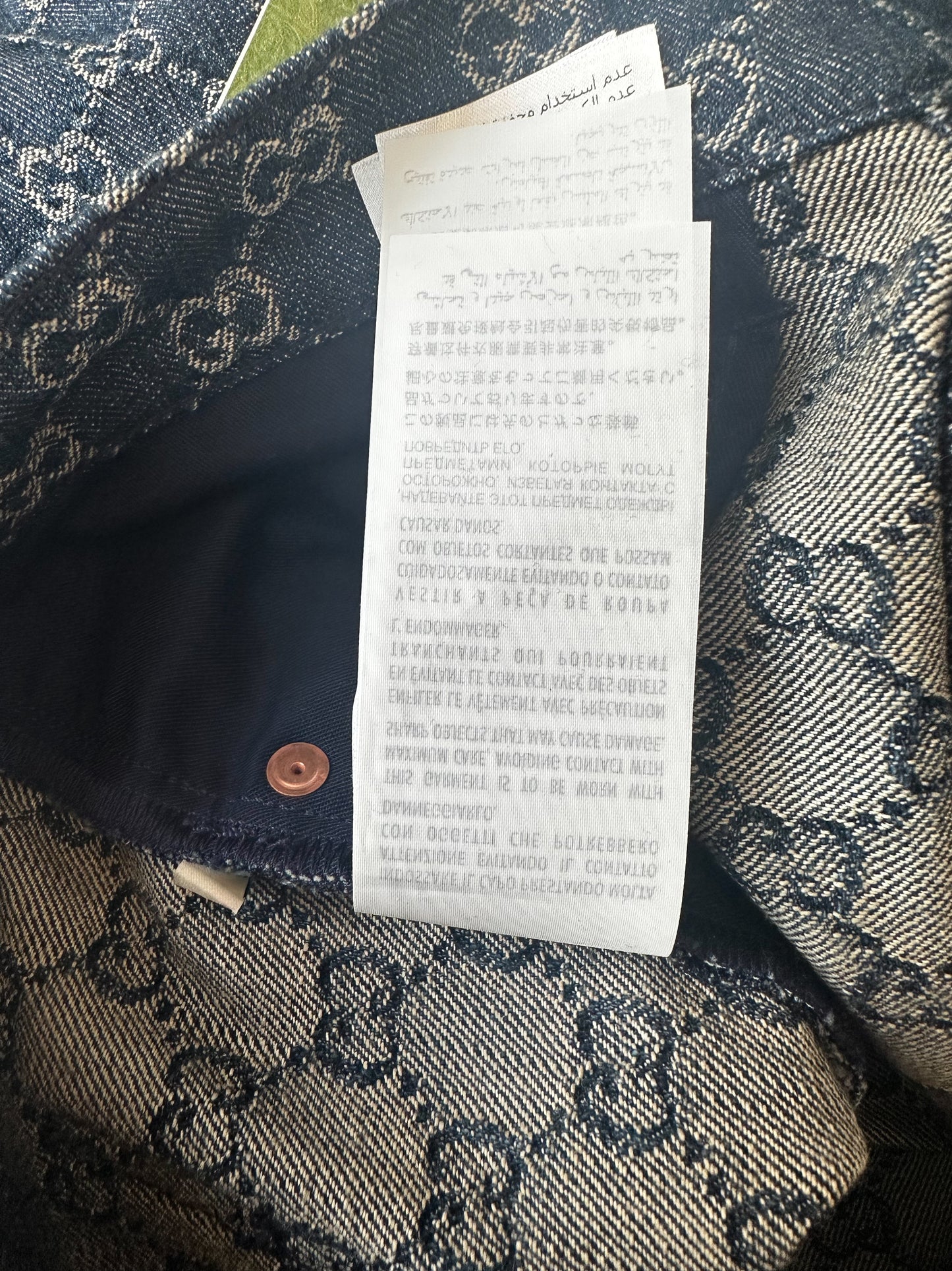 Gucci Blue GG Monogram Tapered Jeans