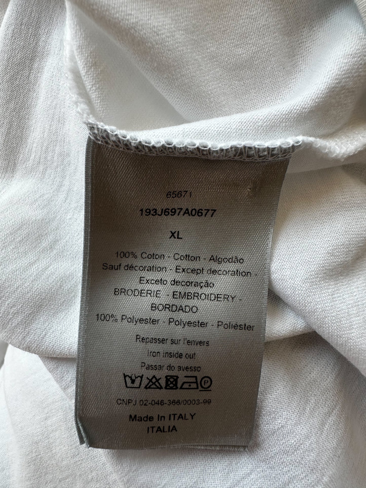 Dior Kenny Scharf White & Black Embroidered Logo T-Shirt