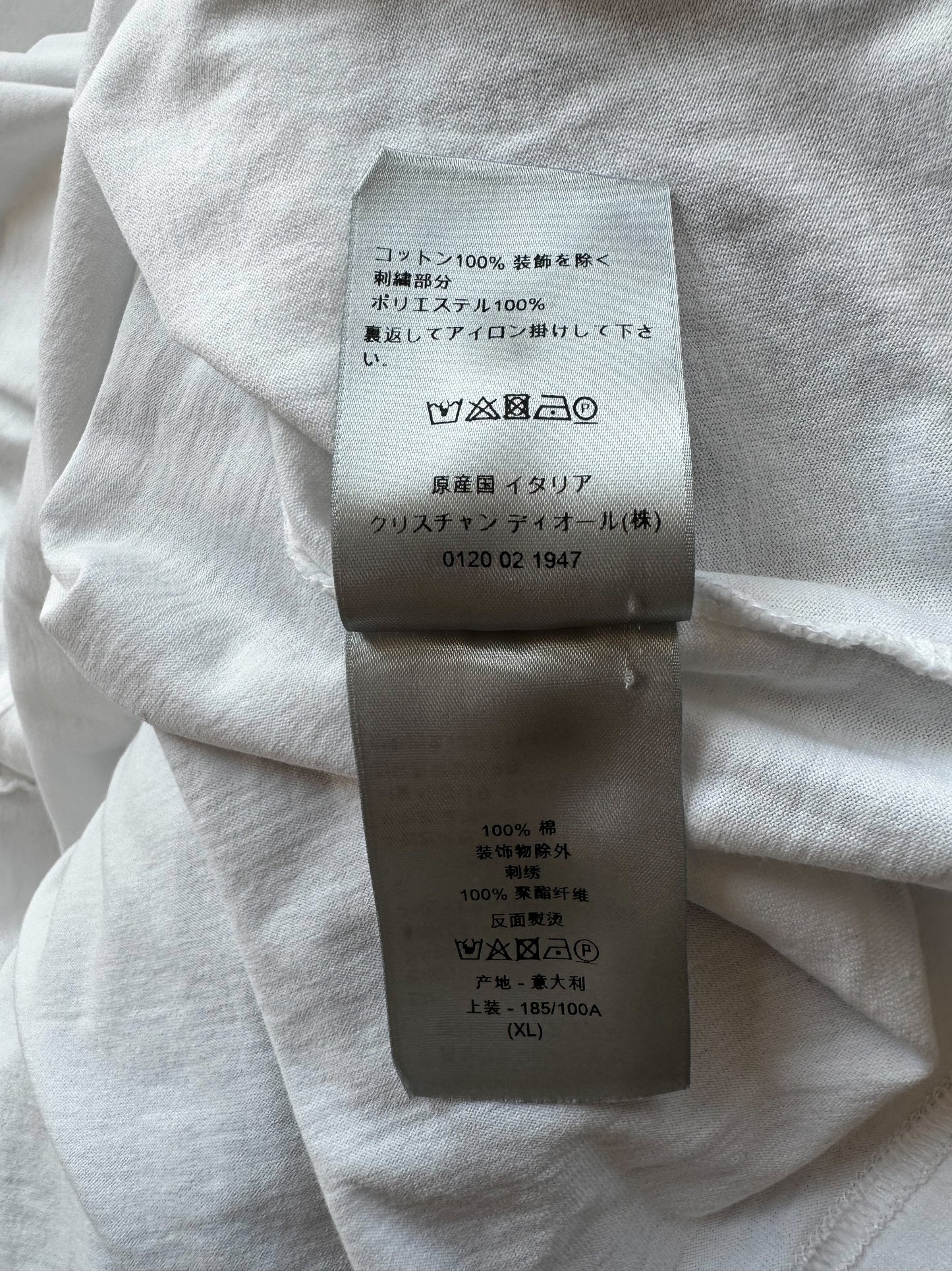 Dior Kenny Scharf White & Black Embroidered Logo T-Shirt