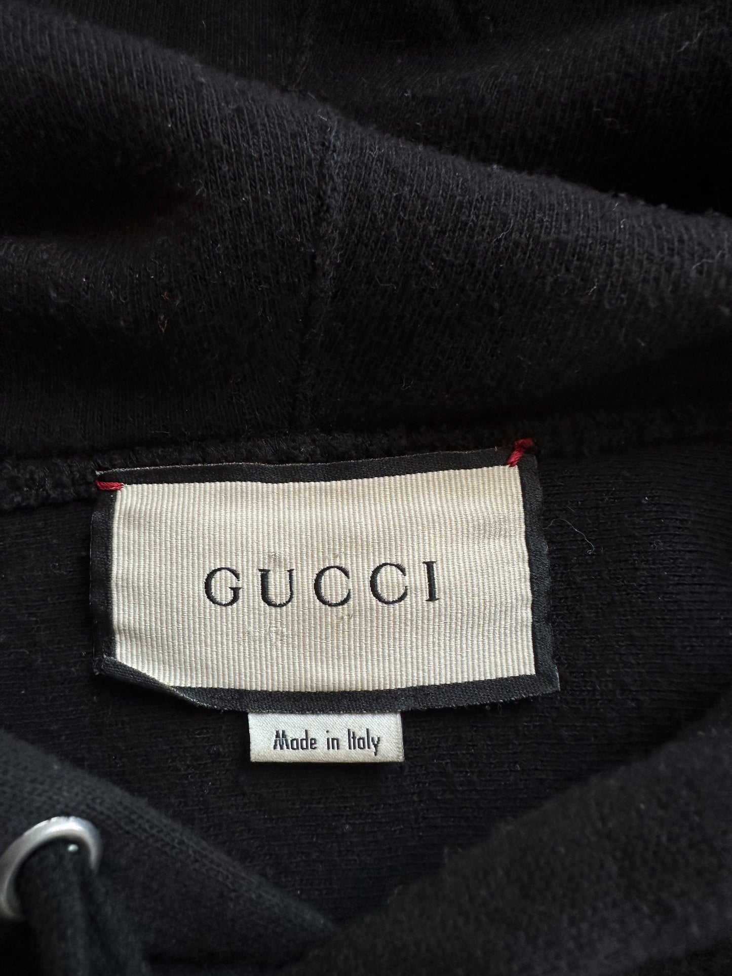 Gucci Black Tennis Embroidered Logo Hoodie
