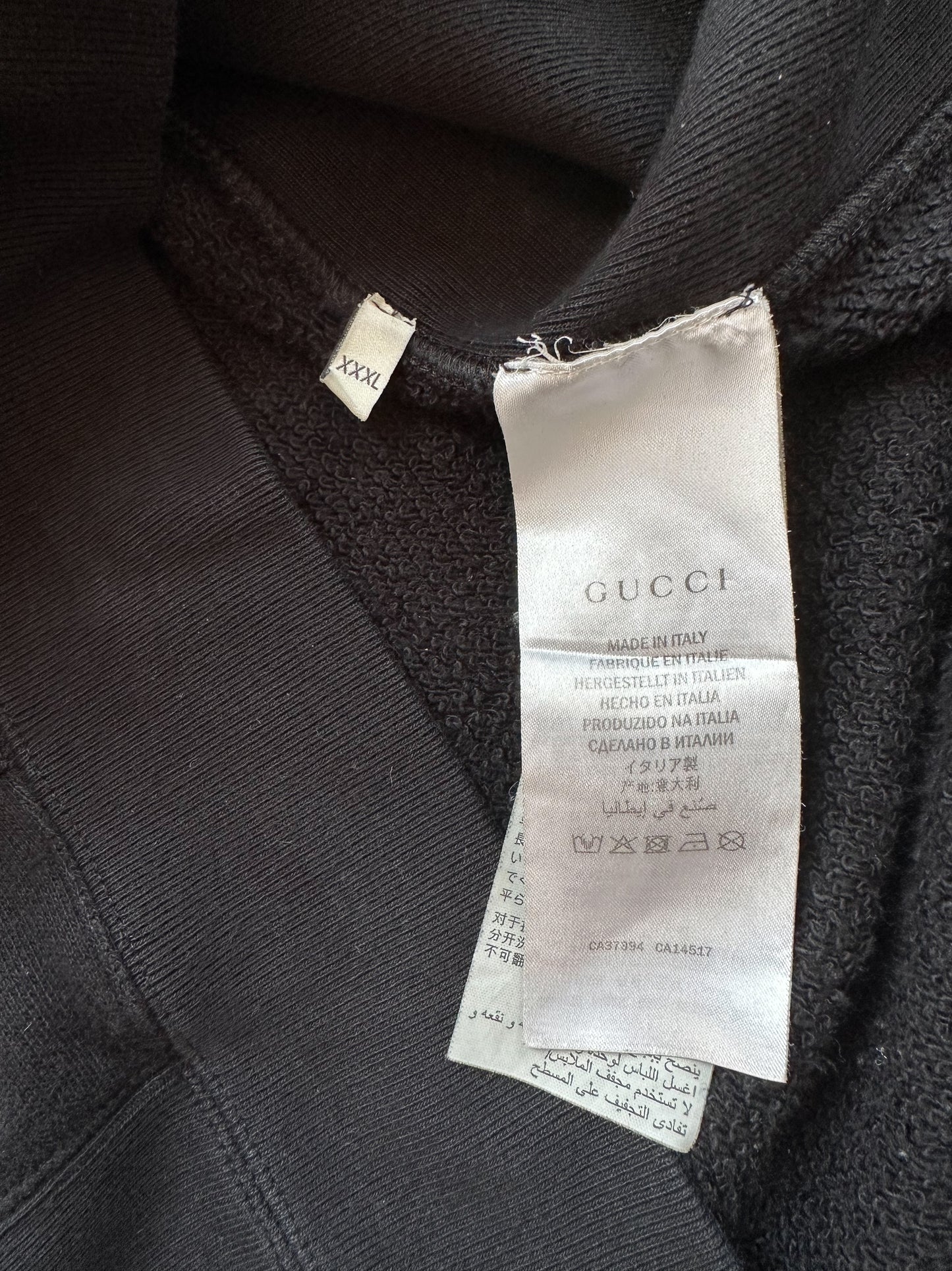 Gucci Black Tennis Embroidered Logo Hoodie