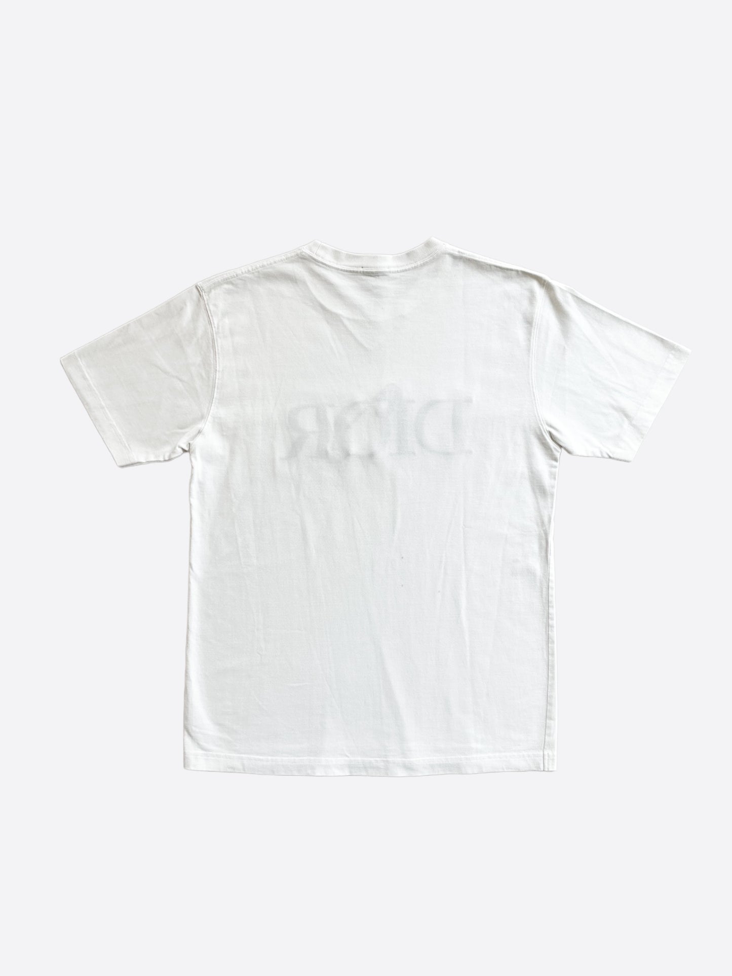 Dior Judy Blame White & Black Pin Embroidered Logo T-Shirt
