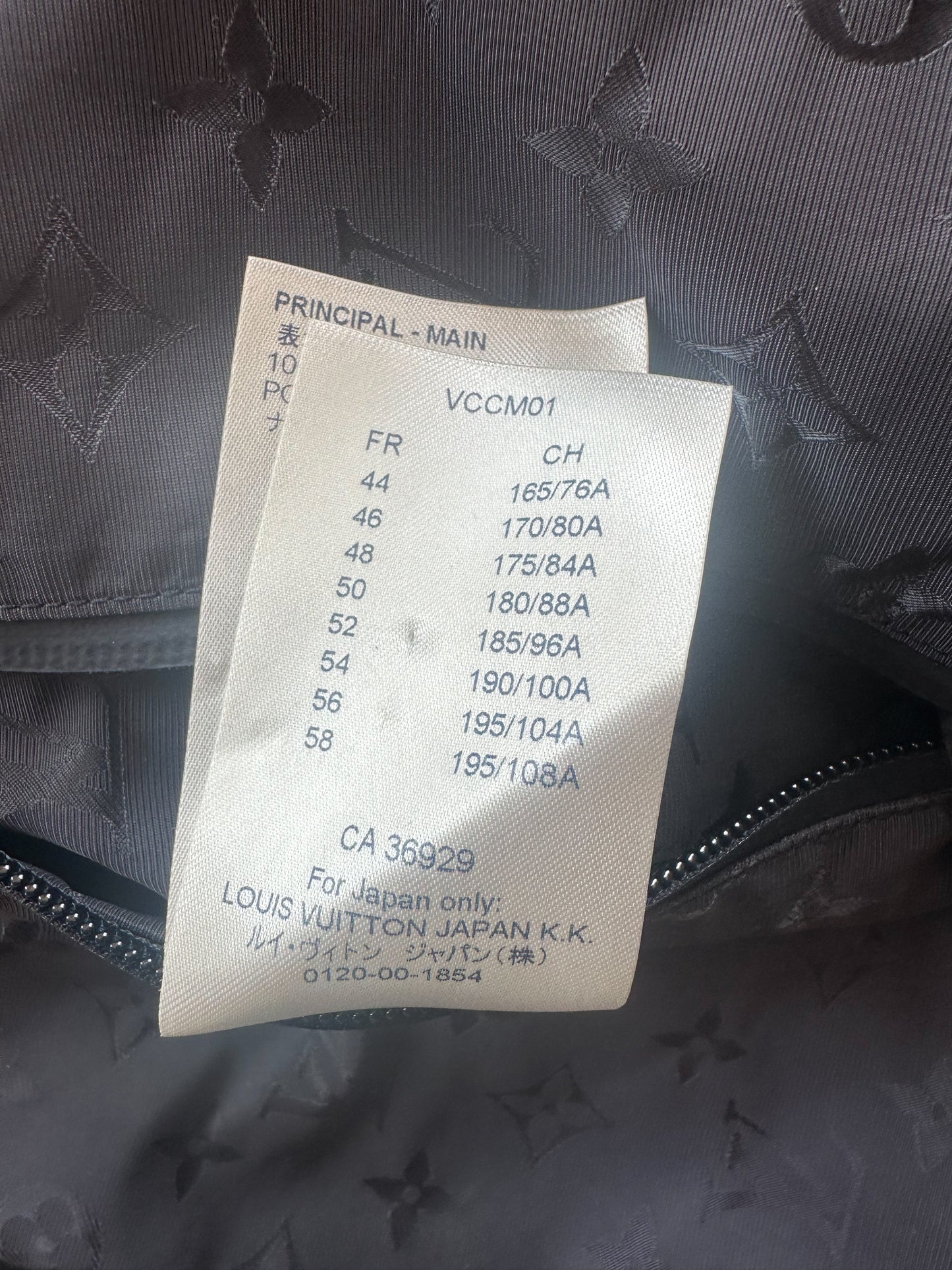 Louis Vuitton Black Split Monogram Windbreaker