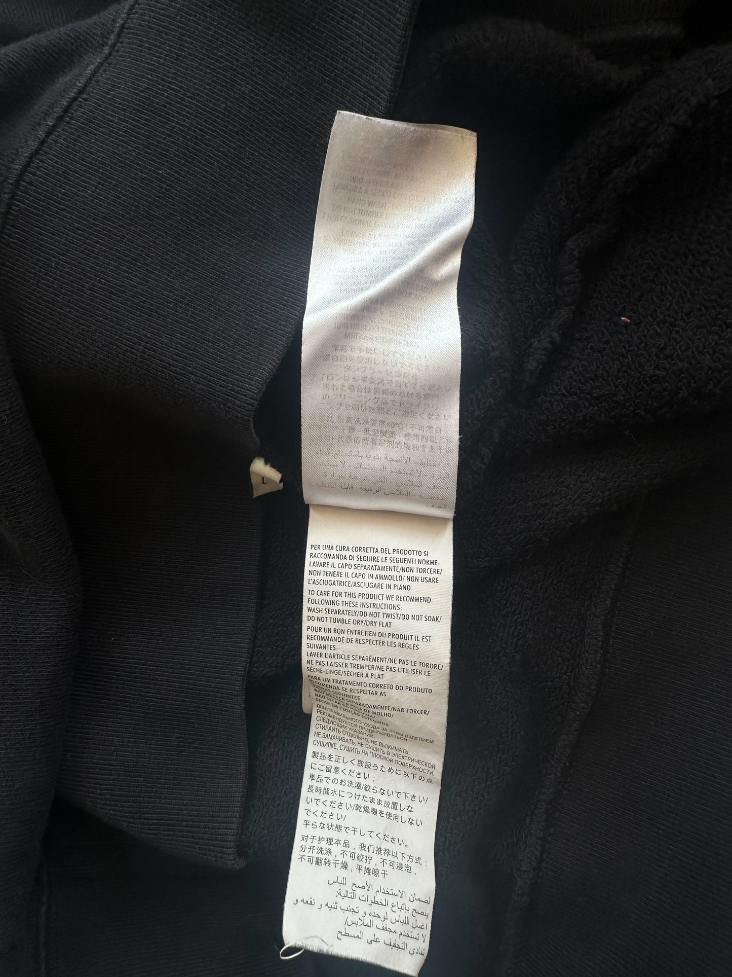 Gucci Black Bootleg Logo Distressed Hoodie