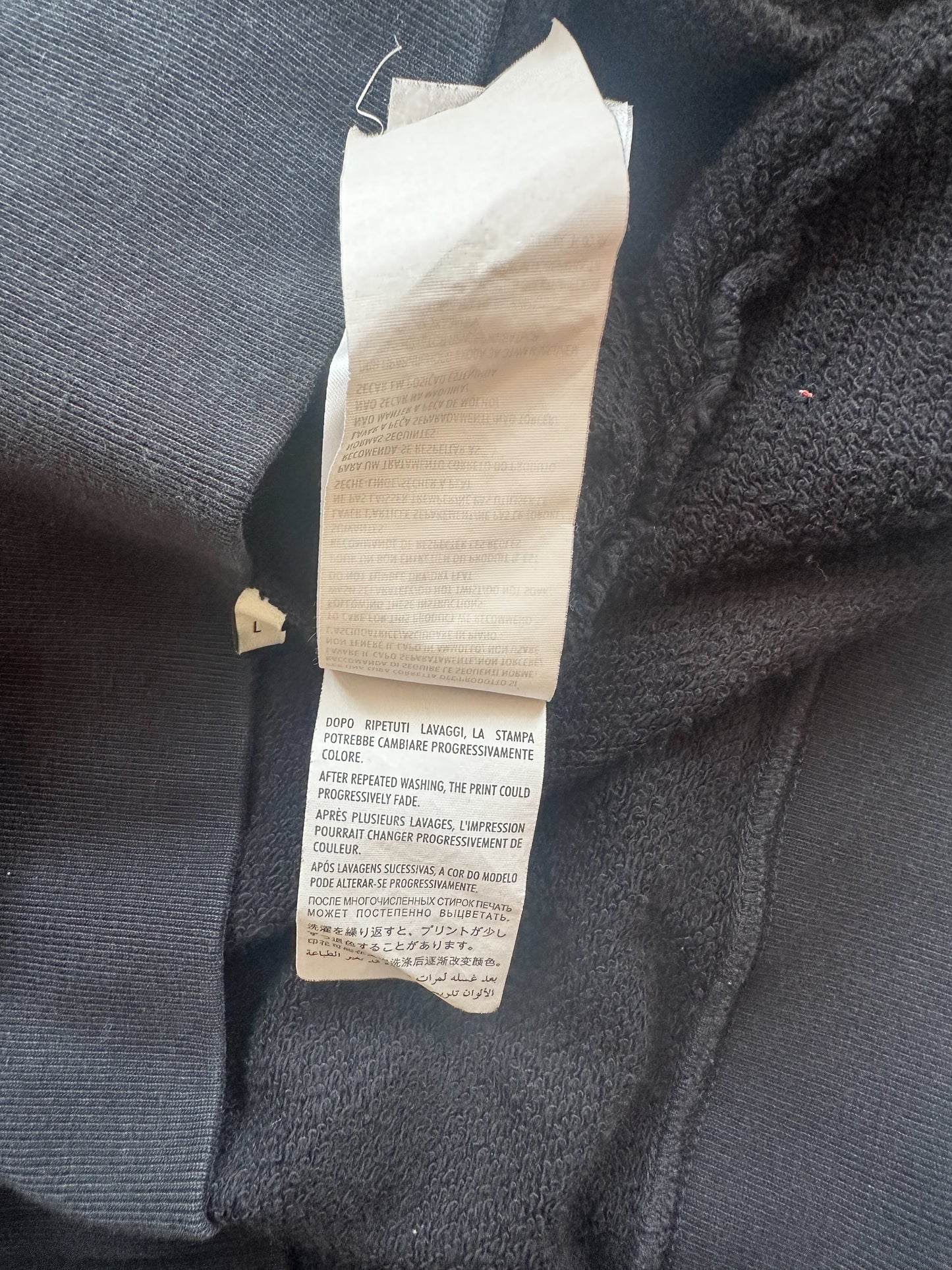 Gucci Black Bootleg Logo Distressed Hoodie