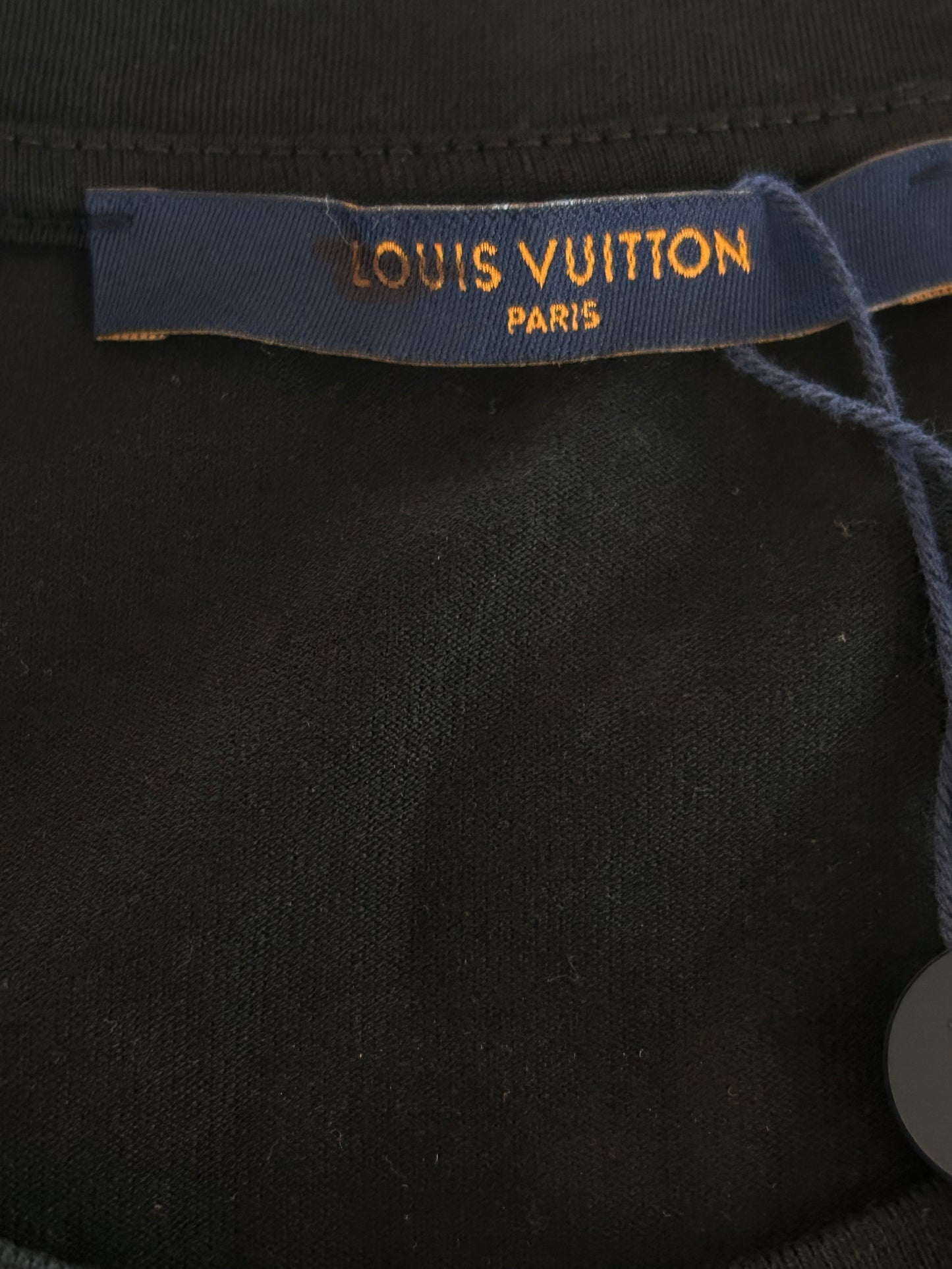 Louis Vuitton NBA Black Embroidered Patches T-Shirt