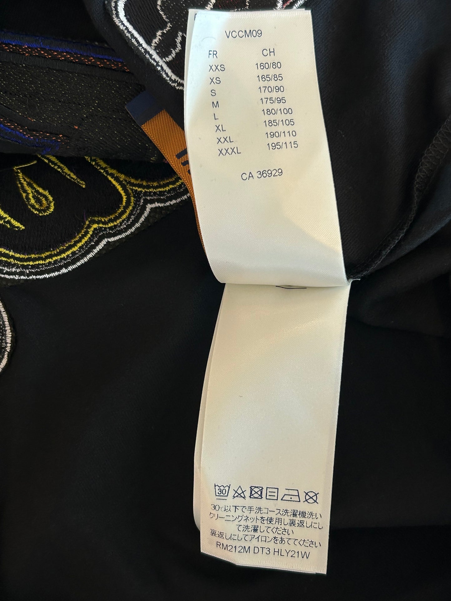 Louis Vuitton NBA Black Embroidered Patches T-Shirt