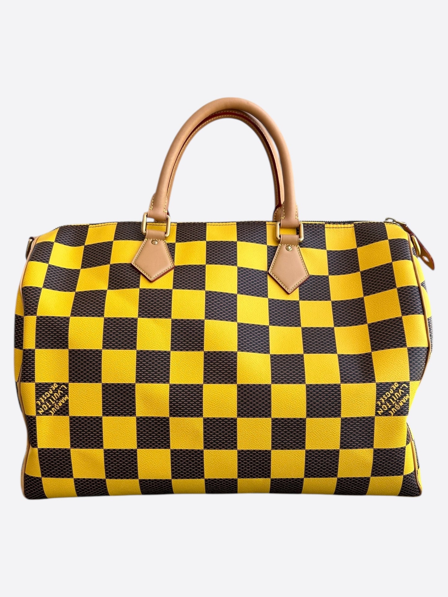 Louis Vuitton Brown & Yellow Damier Pop Speedy 50