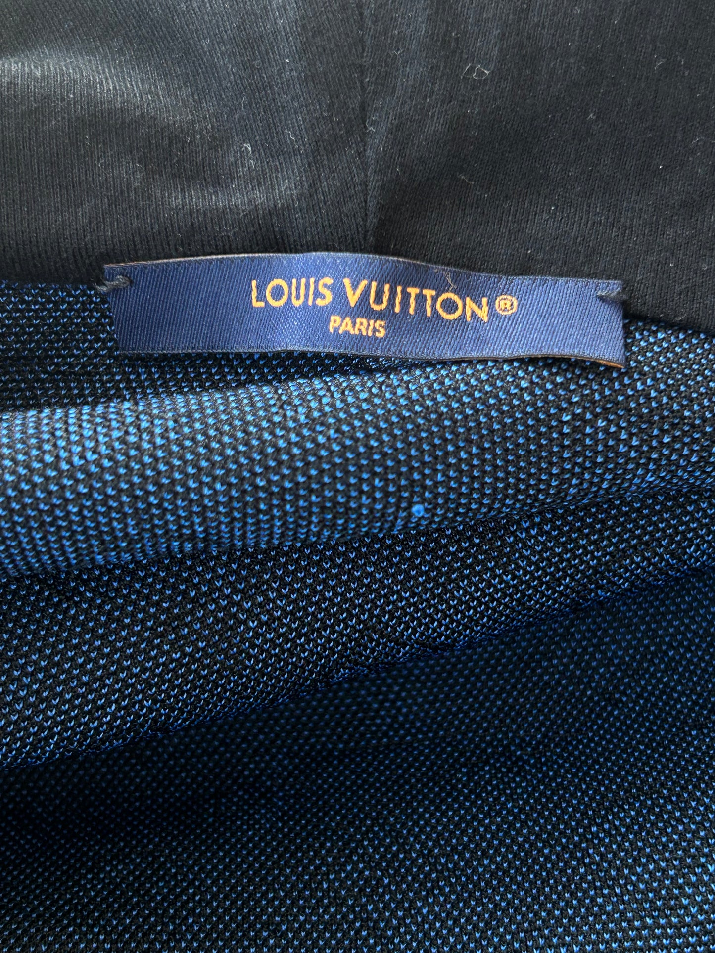 Louis Vuitton Black & Blue Monogram Zip Up Hoodie