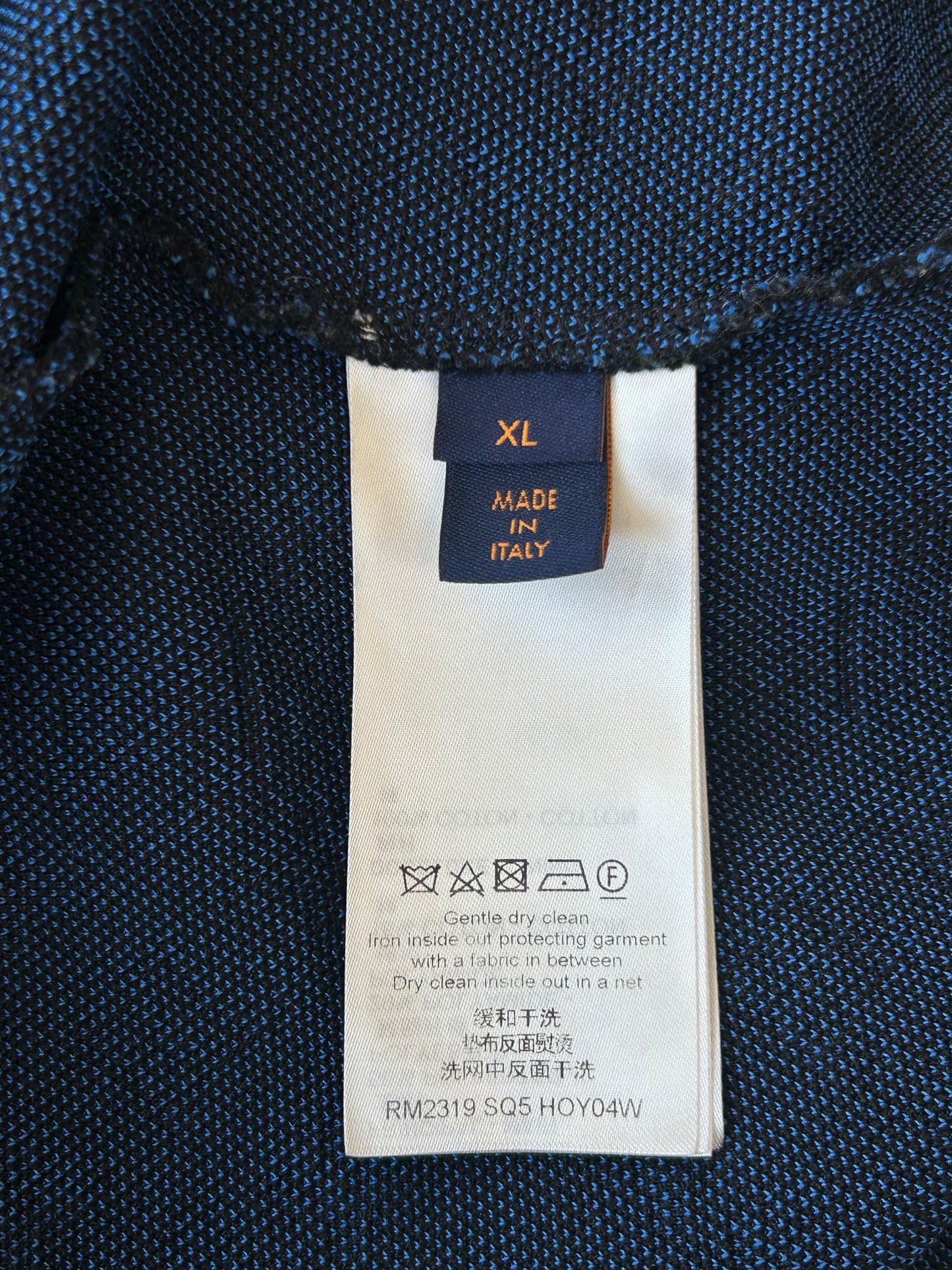 Louis Vuitton Black & Blue Monogram Zip Up Hoodie