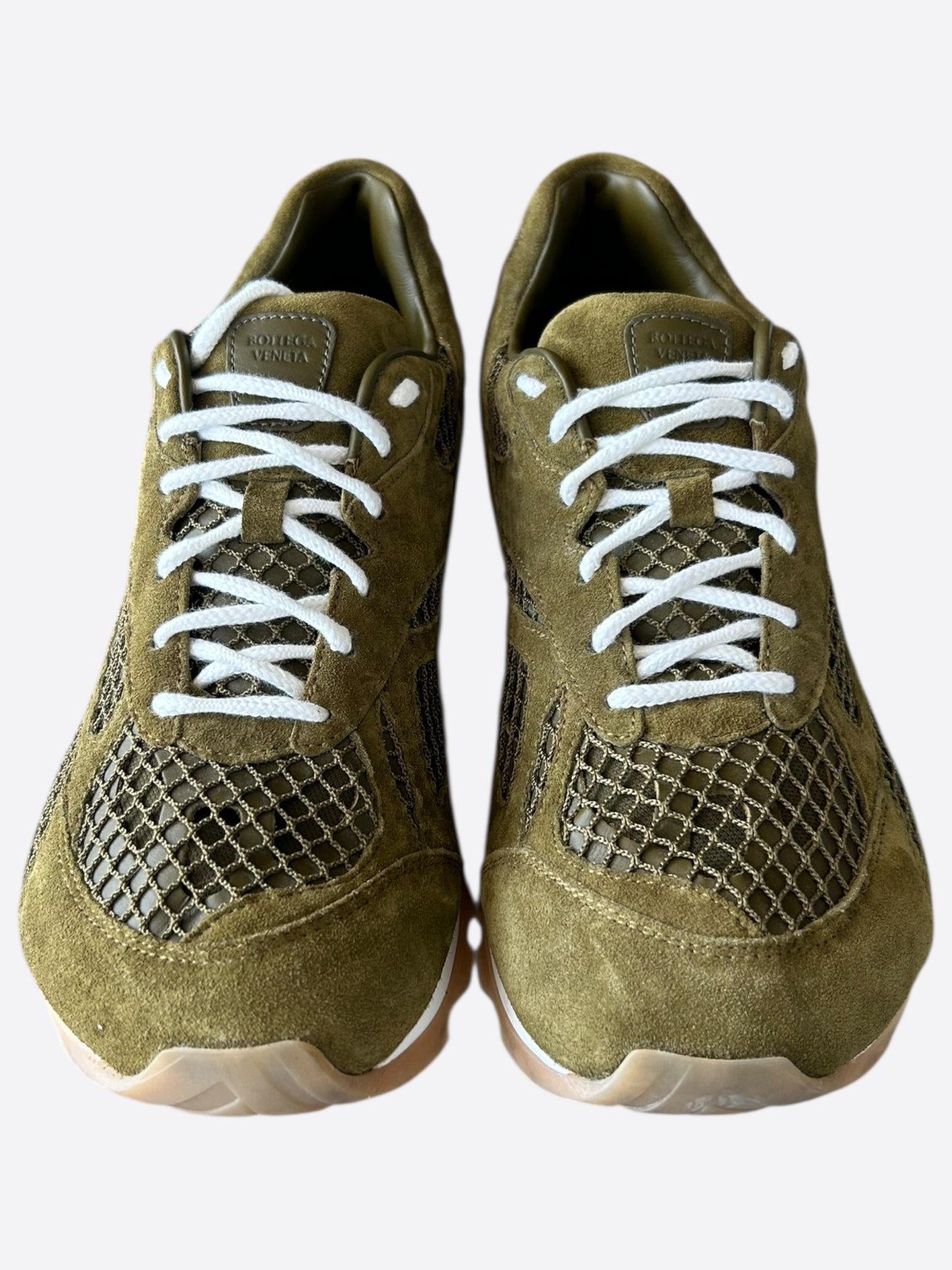 Bottega Veneta Olive & White Orbit Sneakers