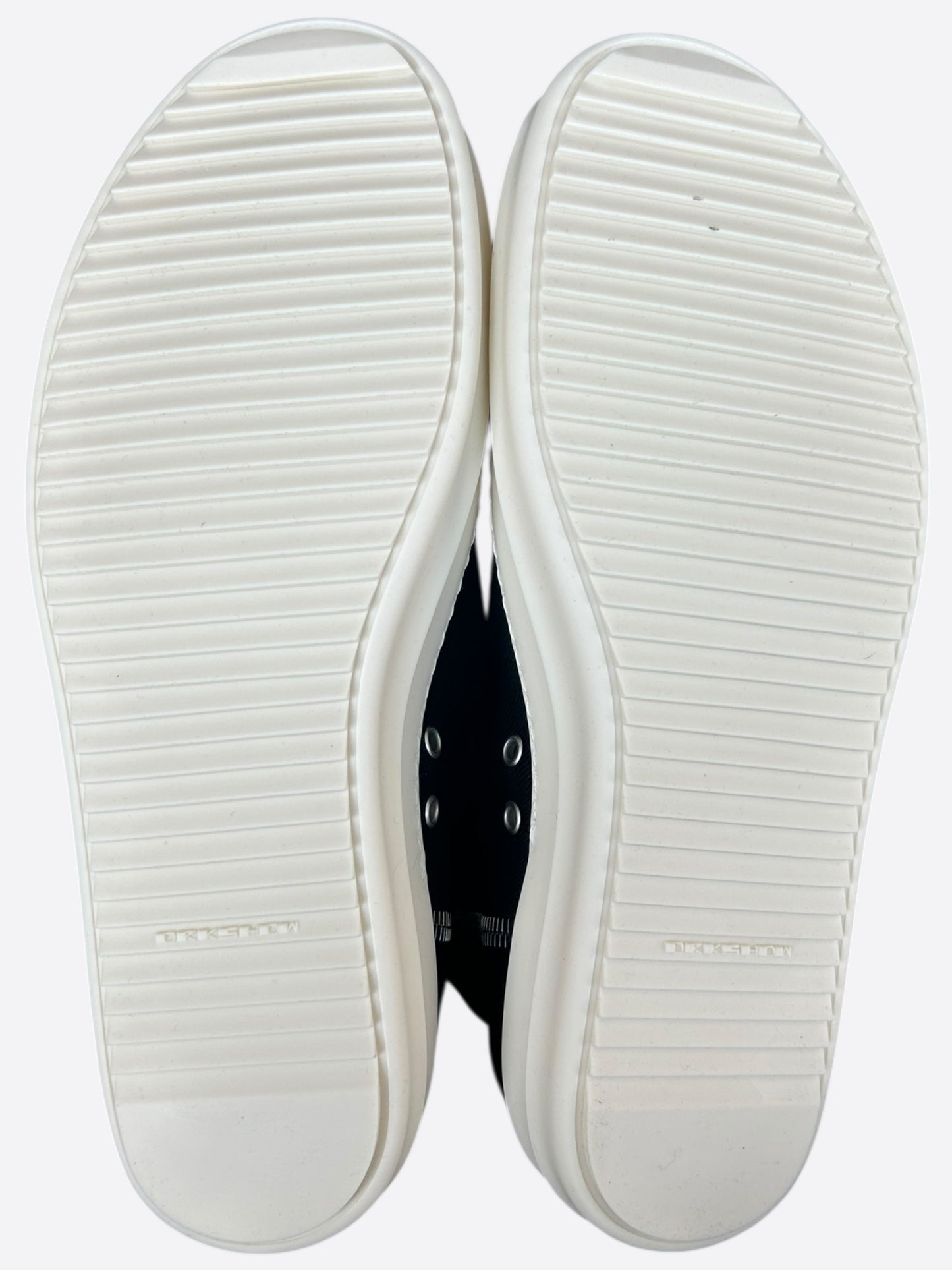 Rick Owens Black & White Hollywood High Top Sneakers