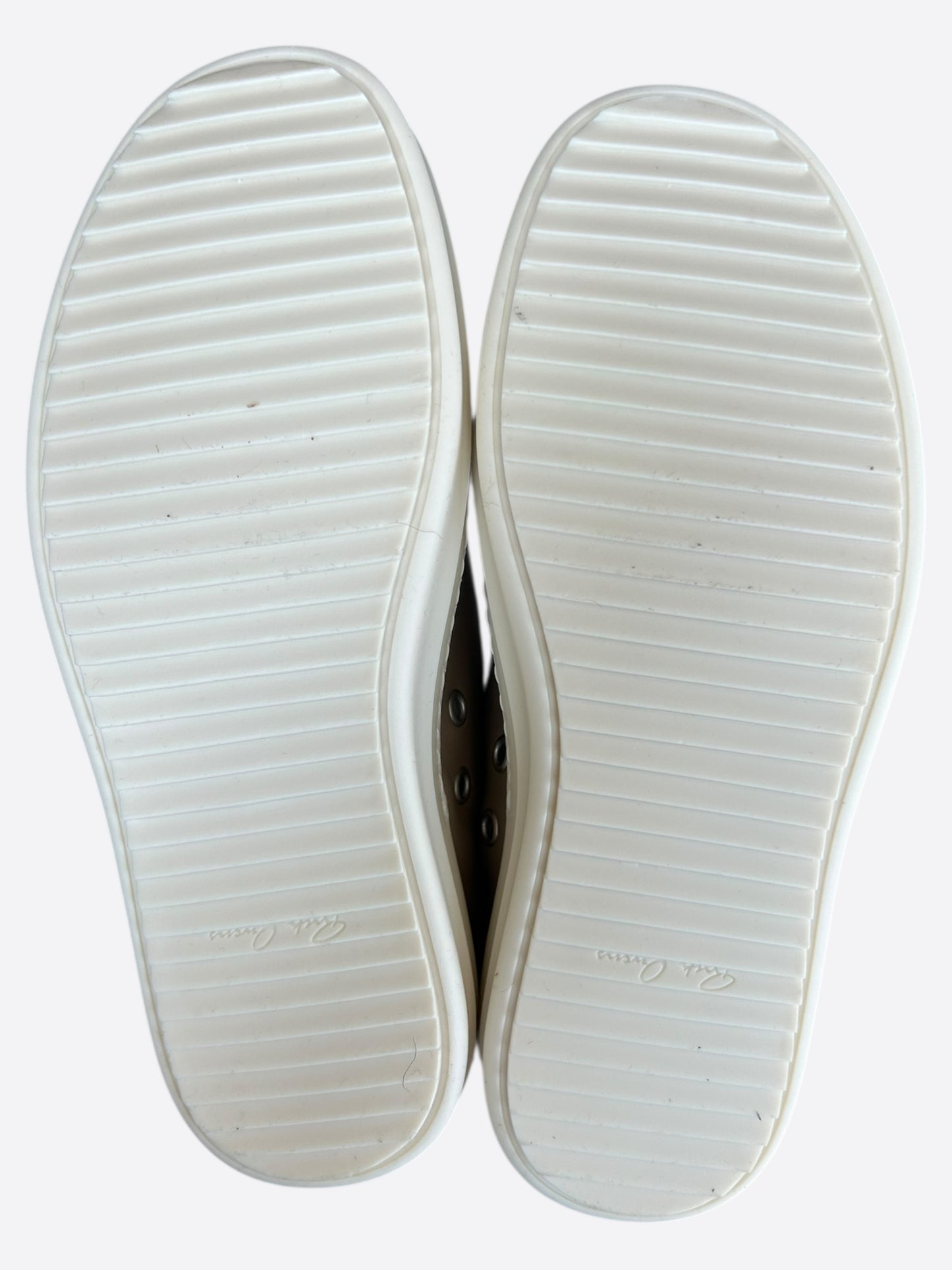 Rick Owens Gold Leather Women's Low Top Sneakers