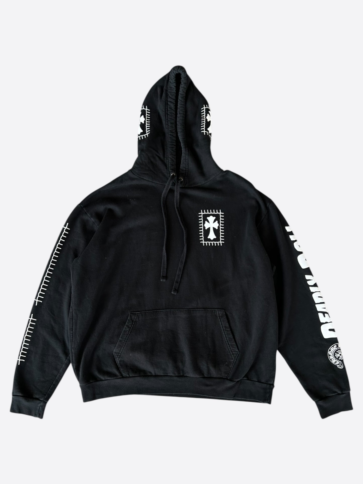 Chrome Hearts Deadly Doll Black & White Logo Hoodie