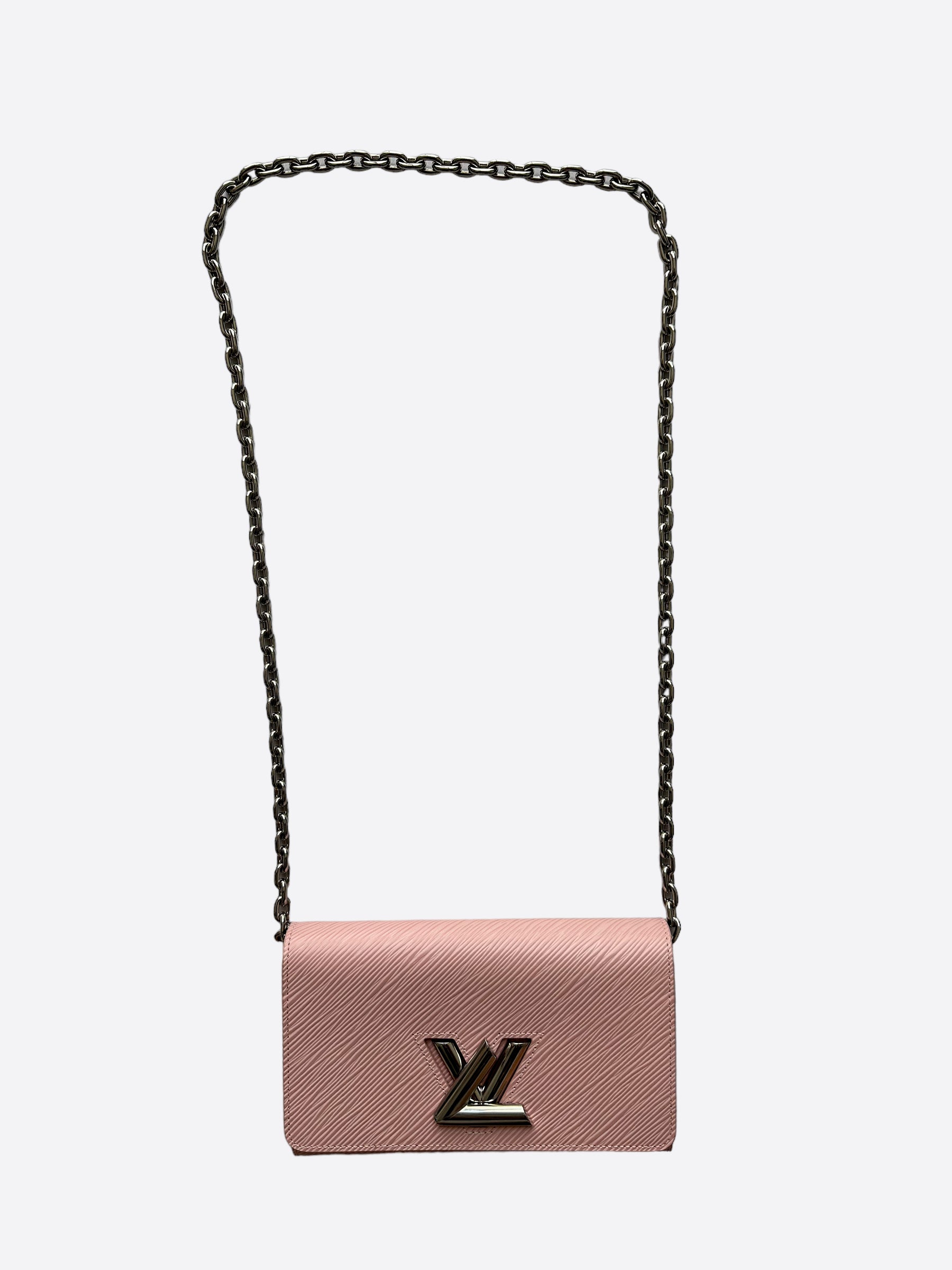 Louis Vuitton Pink Epi Leather Twist Wallet On Chain