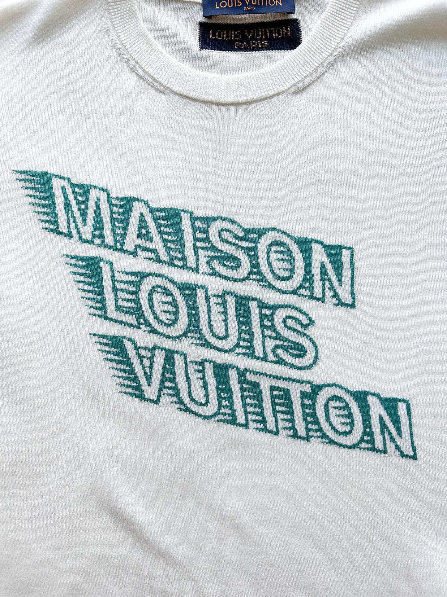 Louis Vuitton White Maison Intarsia T-Shirt