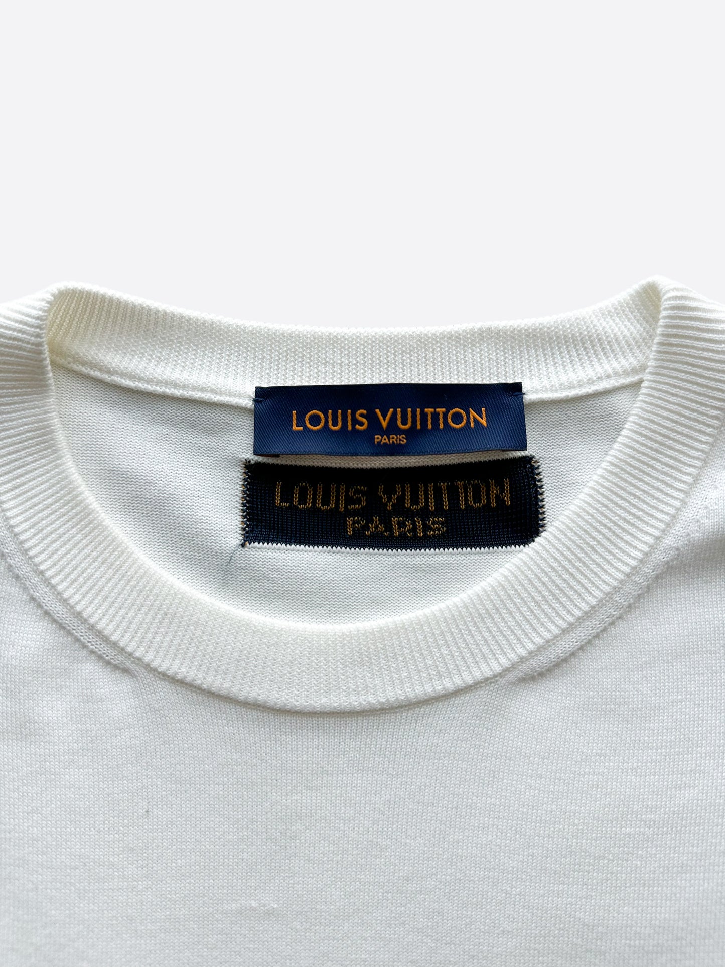 Louis Vuitton White Maison Intarsia T-Shirt