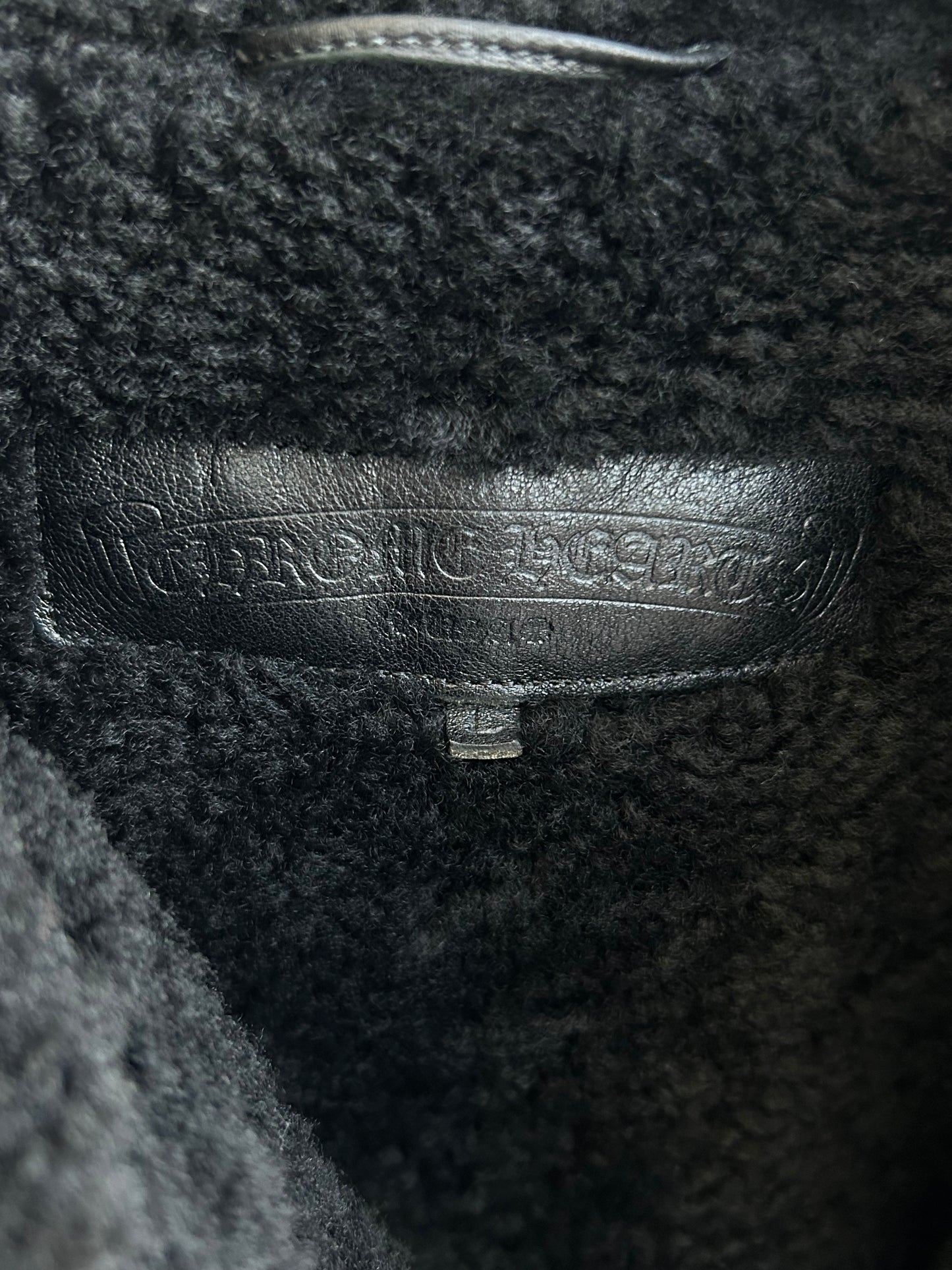 Chrome Hearts Black Quilted Sherpa Jacket