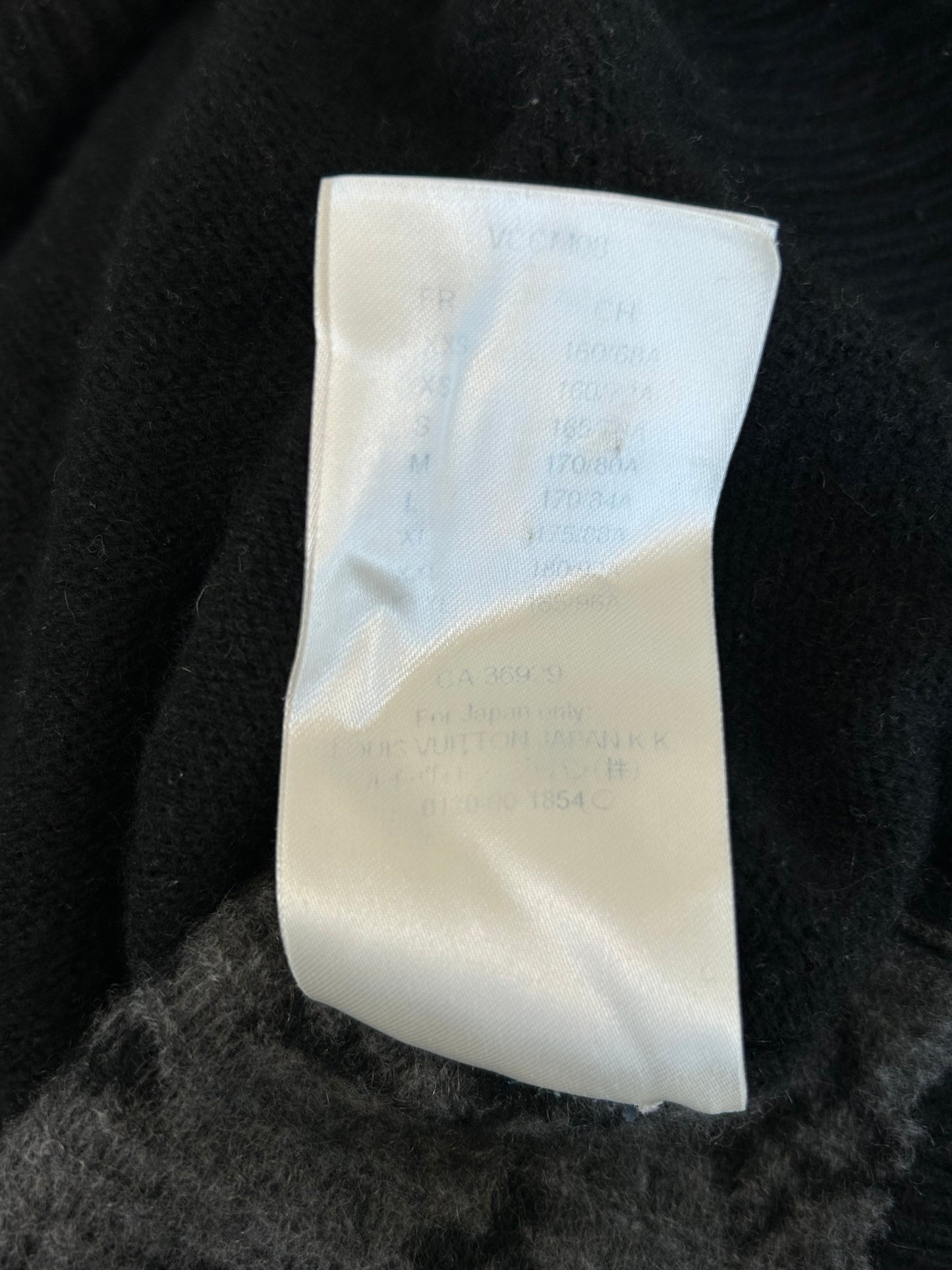 Louis Vuitton Black & Grey Monogram Cashmere Sweater