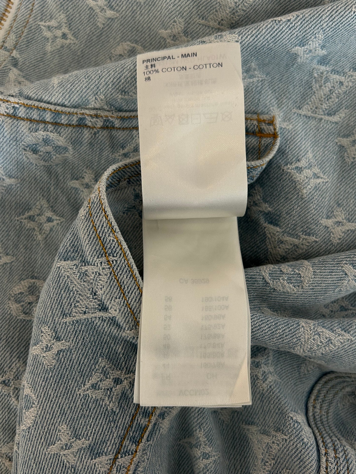 Louis Vuitton NBA Monogram Denim Zip Up Jacket